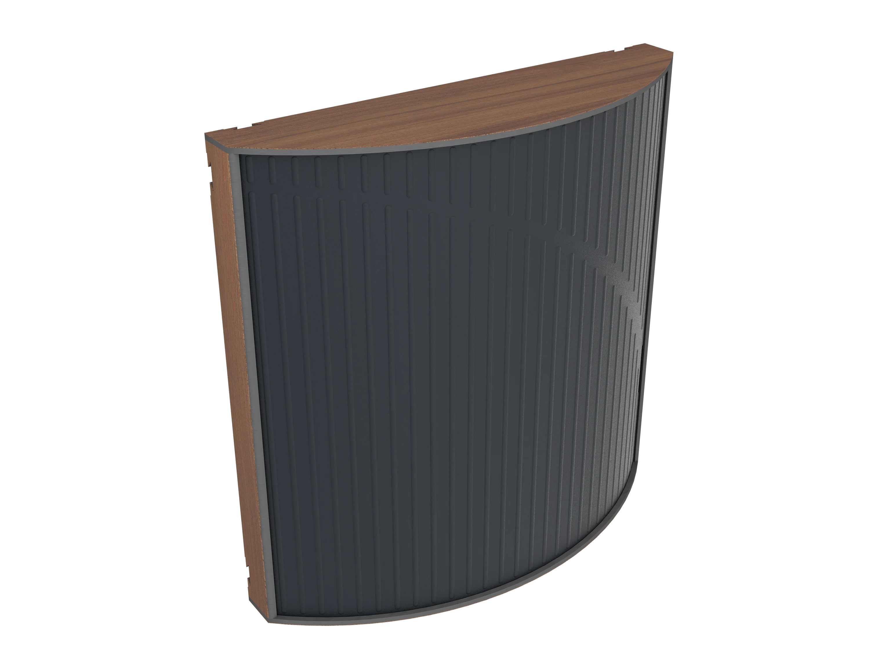 Vicoustic Cinema Round Ultra VMT Sound Absorbing Acoustic Panel in Black and Natural Walnut