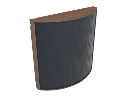 Vicoustic Cinema Round Ultra VMT Sound Absorbing Acoustic Panel in Black and Natural Walnut