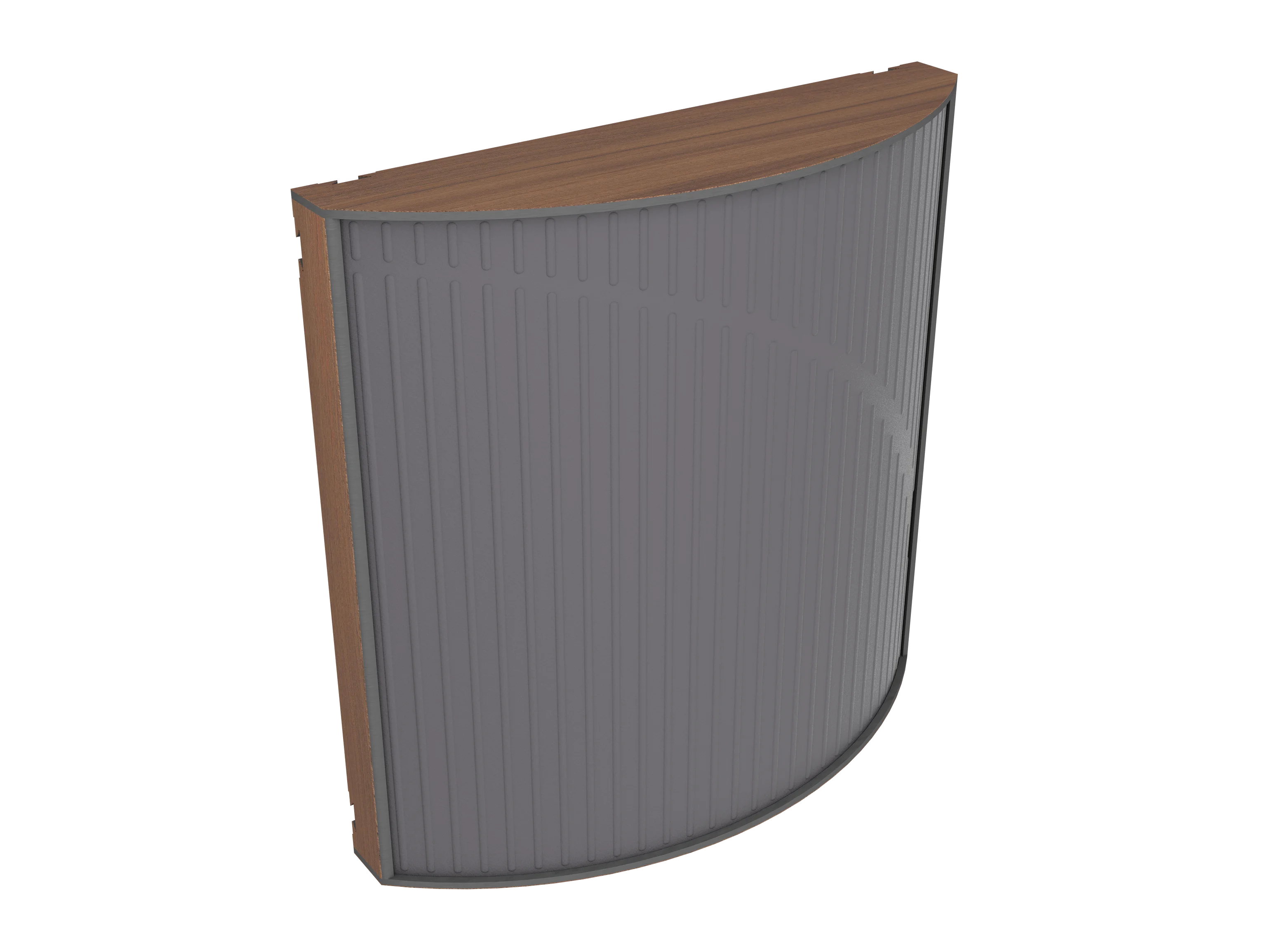 Vicoustic Cinema Round Ultra VMT Sound Absorbing Acoustic Panel in Grey and Natural Walnut