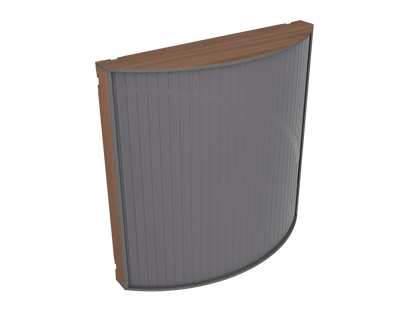 Vicoustic Cinema Round Ultra VMT Sound Absorbing Acoustic Panel in Grey and Natural Walnut