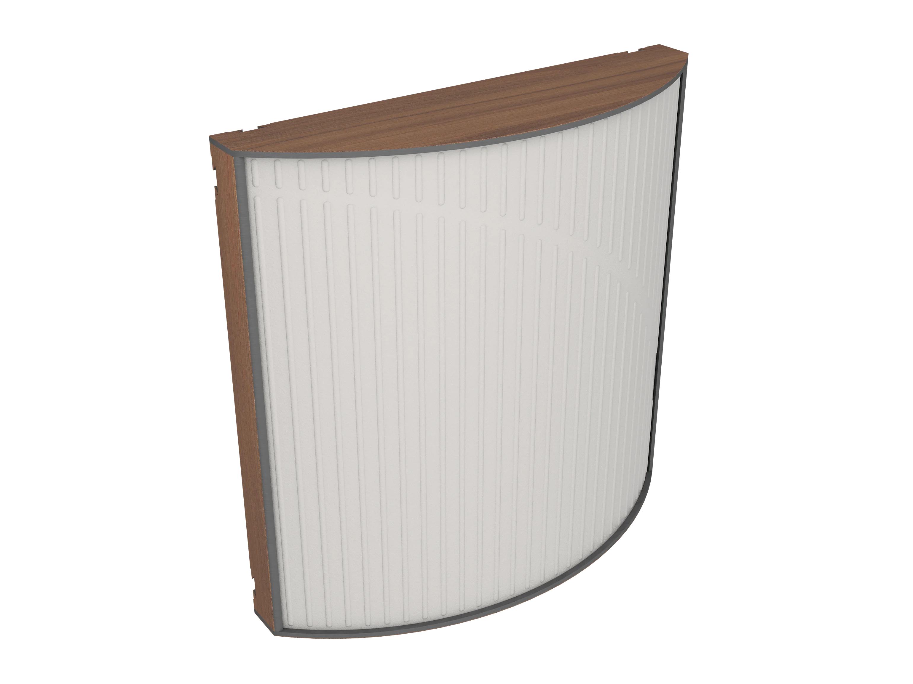 Vicoustic Cinema Round Ultra VMT Sound Absorbing Acoustic Panel in Light Grey and Natural Walnut