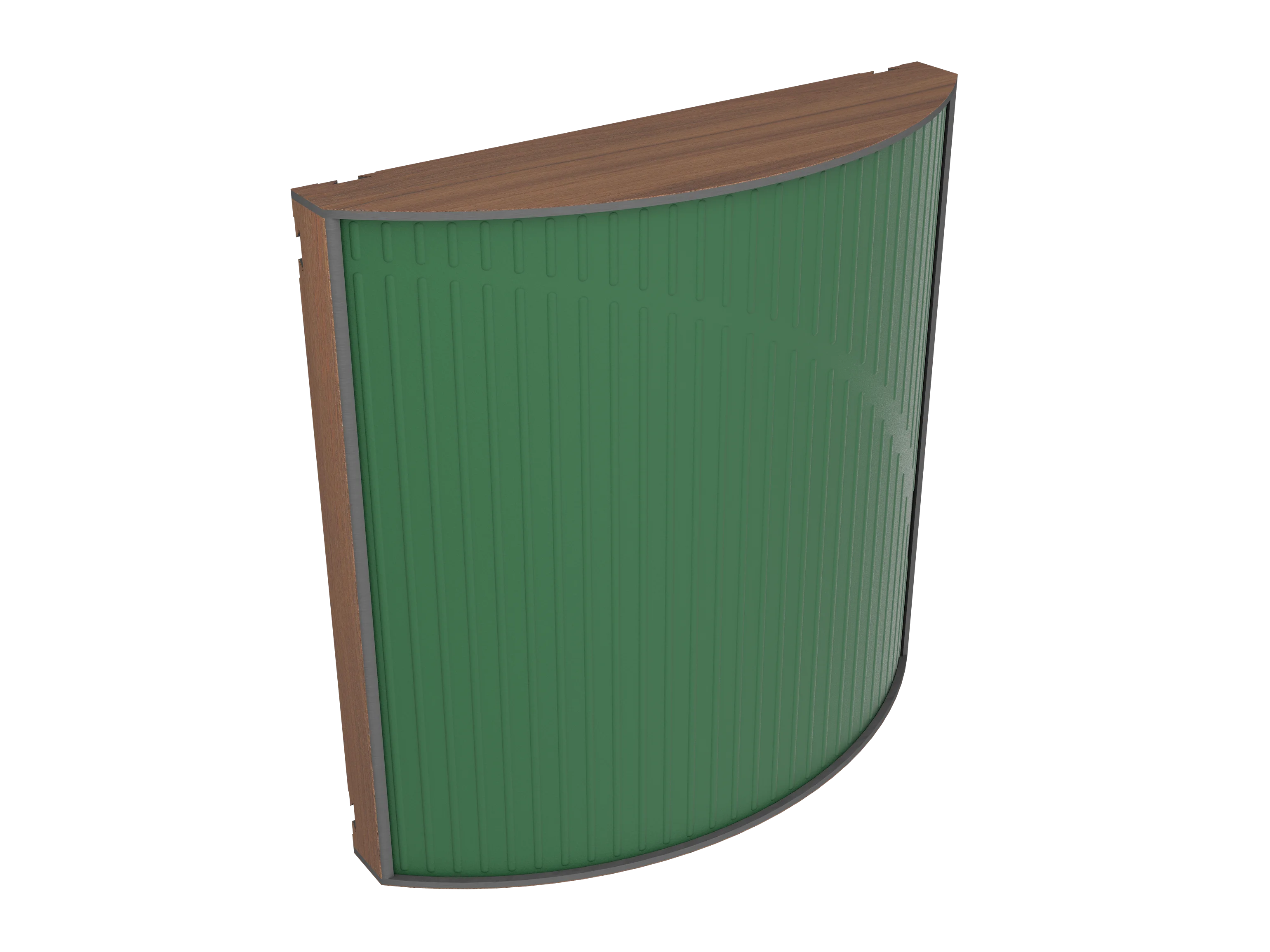 Vicoustic Cinema Round Ultra VMT Sound Absorbing Acoustic Panel in Musk Green and Natural Walnut