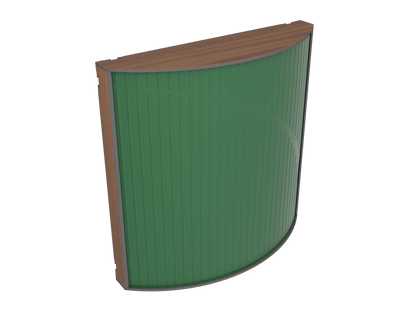 Vicoustic Cinema Round Ultra VMT Sound Absorbing Acoustic Panel in Musk Green and Natural Walnut