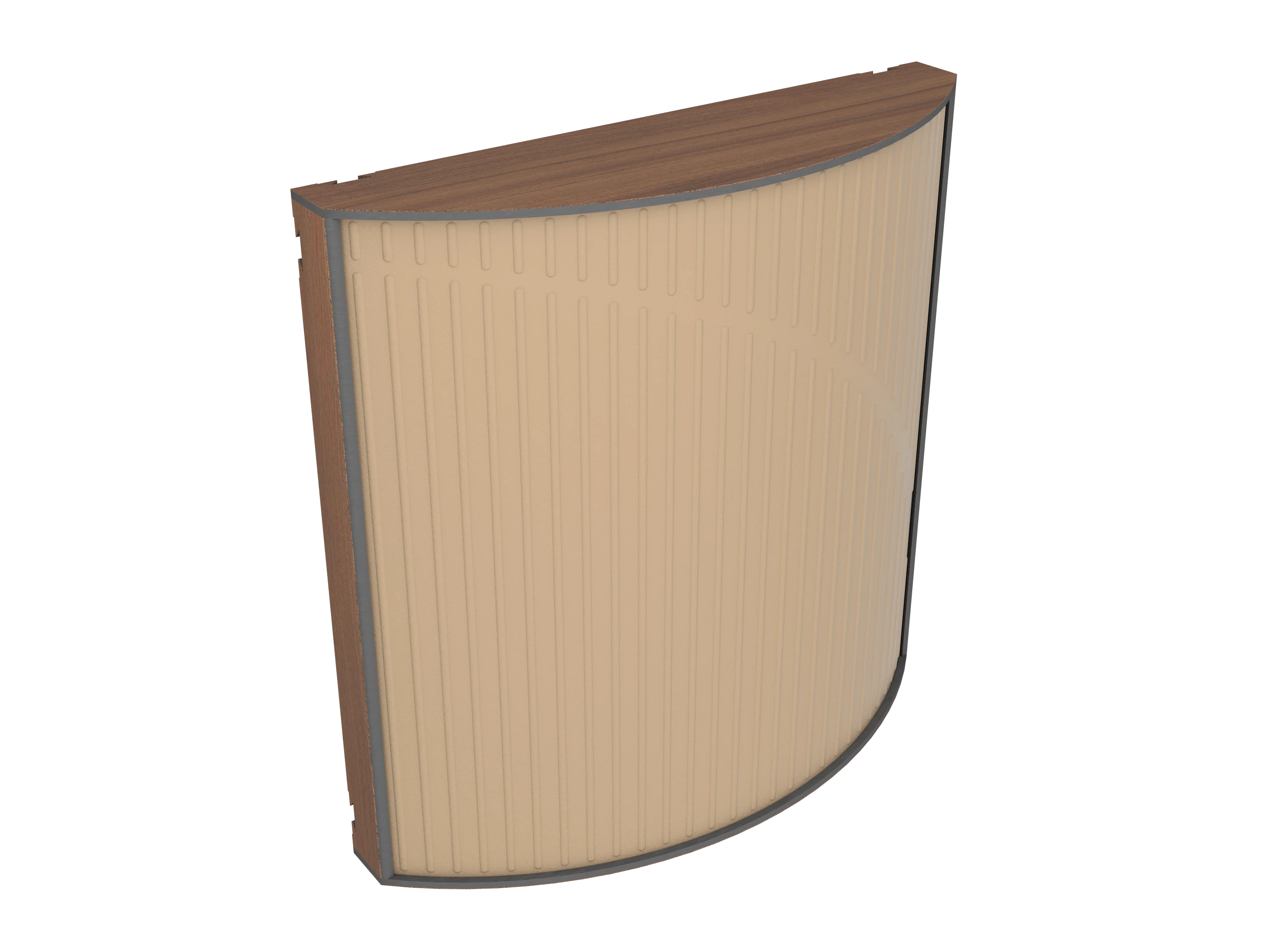 Vicoustic Cinema Round Ultra VMT Sound Absorbing Acoustic Panel in Beige and Natural Walnut