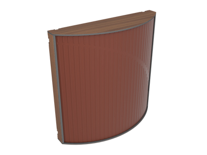 Vicoustic Cinema Round Ultra VMT Sound Absorbing Acoustic Panel in Brown and Natural Walnut