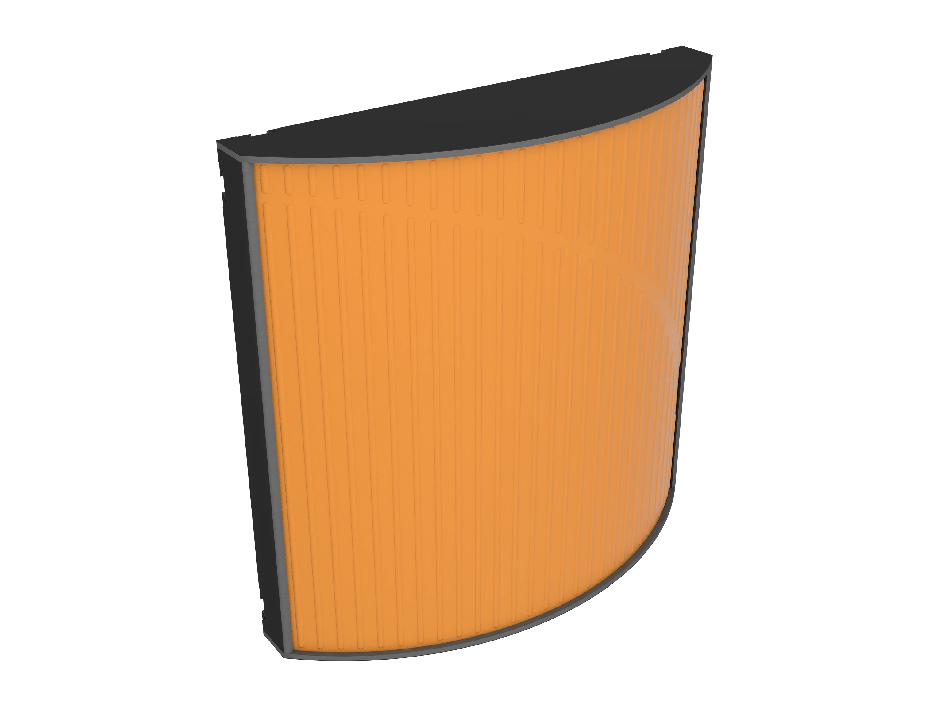 Vicoustic Cinema Round Ultra VMT Sound Absorbing Acoustic Panel in Pumpkin Orange and Black Matte