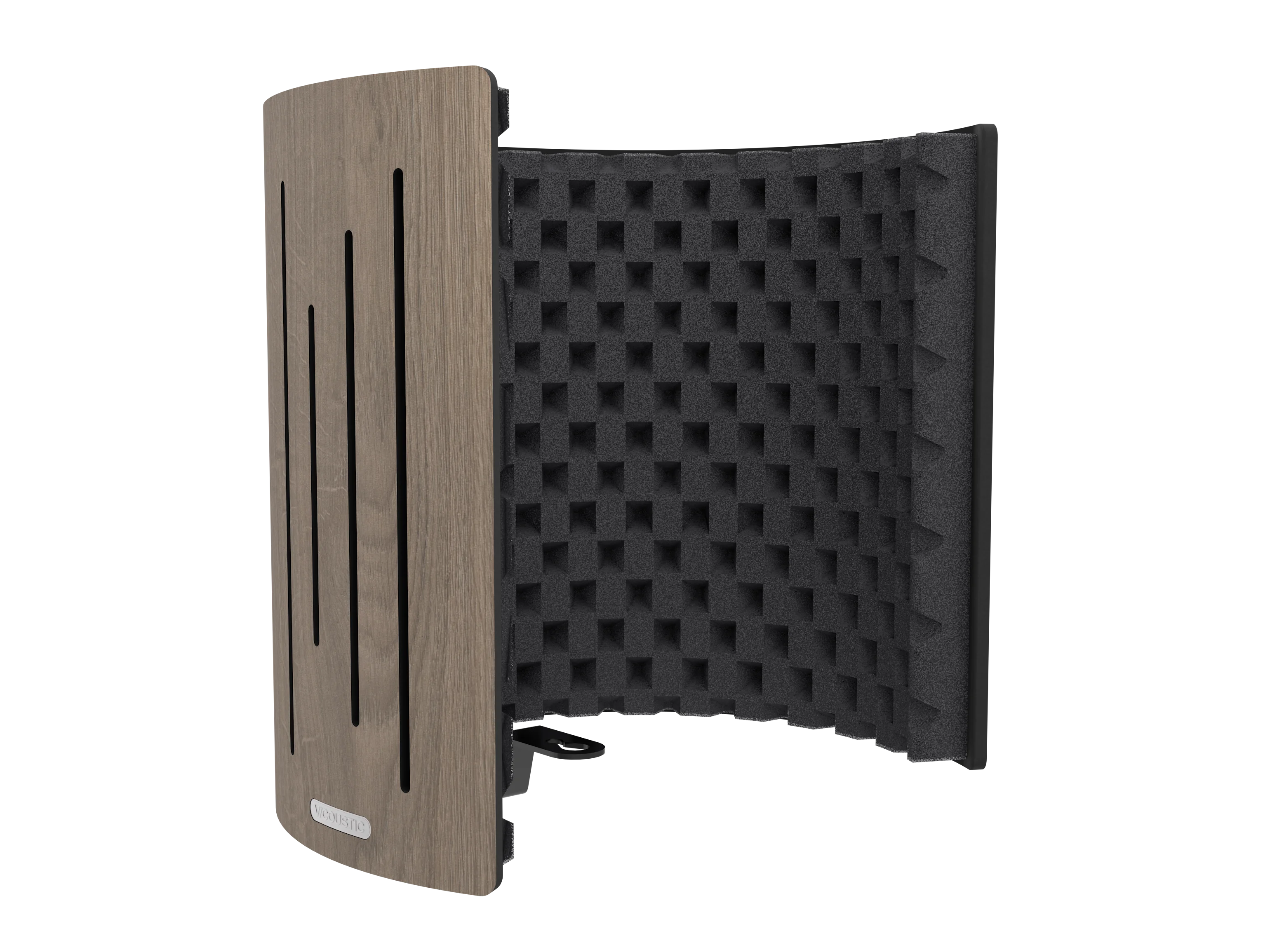 Vicoustic Flexi Screen Ultra MKII Sound Absorbing Acoustic Panel Shield in Brown Oak