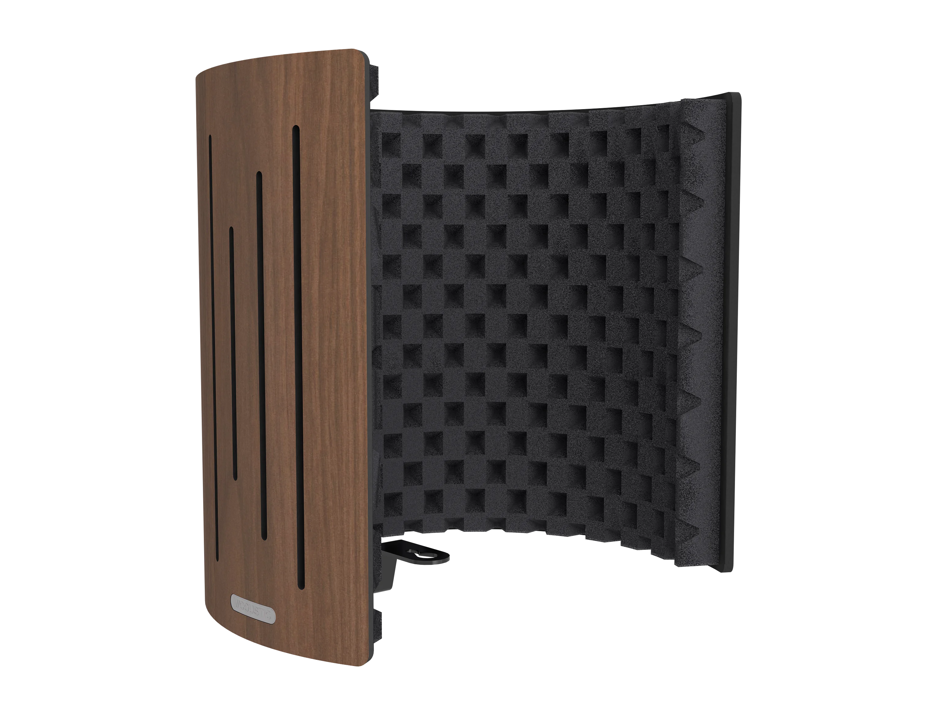 Vicoustic Flexi Screen Ultra MKII Sound Absorbing Acoustic Panel Shield in Dark Walnut