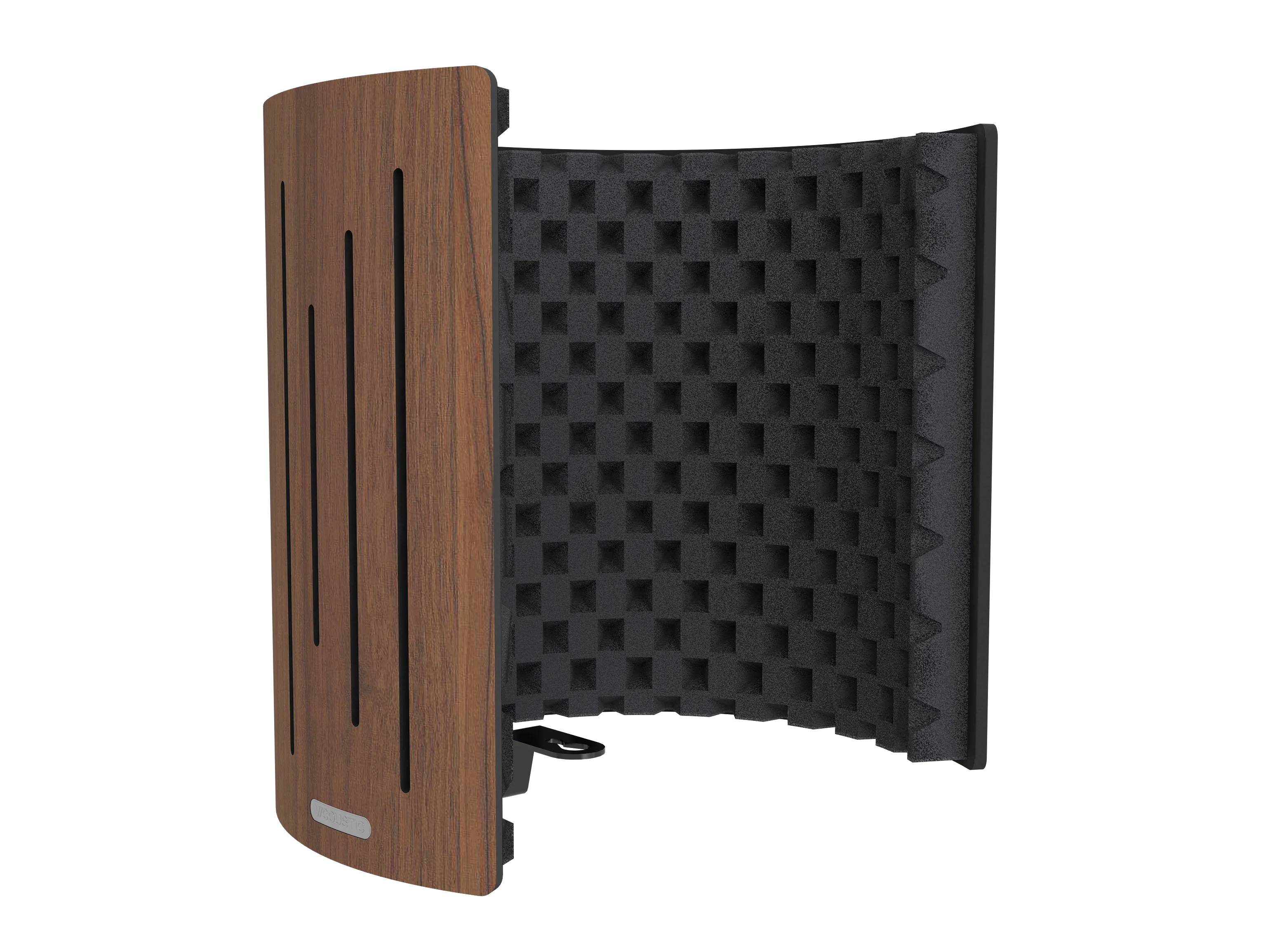 Vicoustic Flexi Screen Ultra MKII Sound Absorbing Acoustic Panel Shield in Natural Walnut