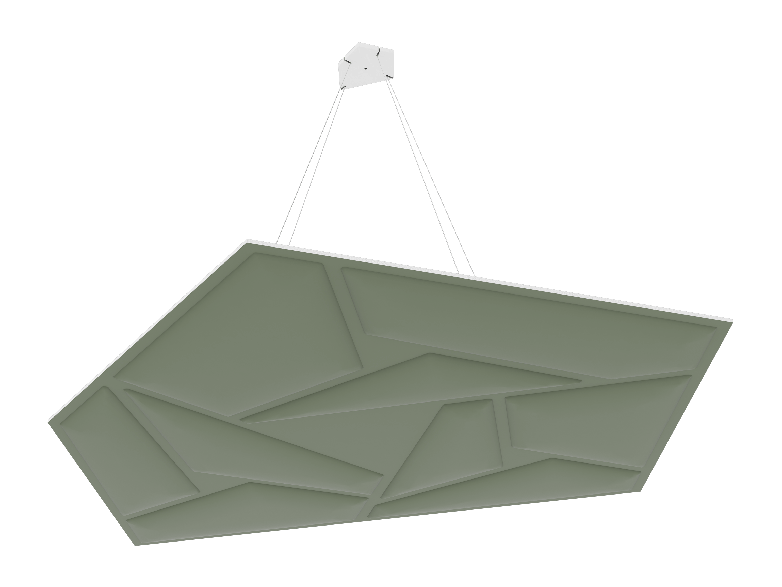 Vicoustic GEN_VMT Penray 01 Cloud Sound Absorbing Suspended Acoustic Panel in Moss Green 3