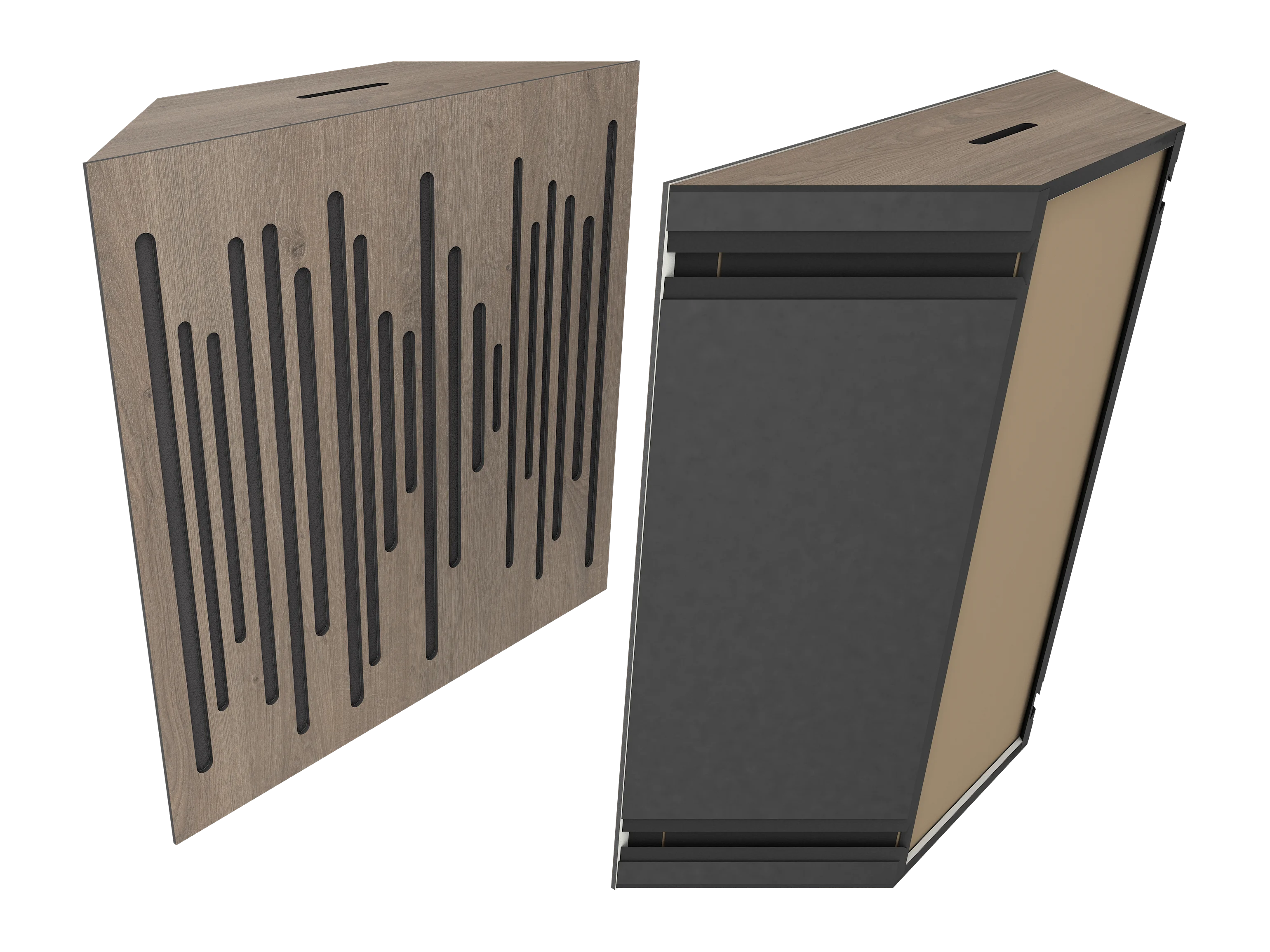 Vicoustic Super Bass Extreme Ultra Bass Trap Acoustic Panel in Brown Oak