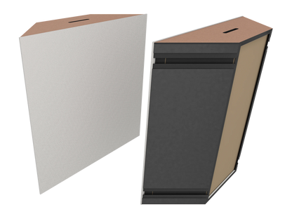Vicoustic Super Bass Extreme Ultra VMT Bass Trap Acoustic Panel in Light Grey and Metallic Copper