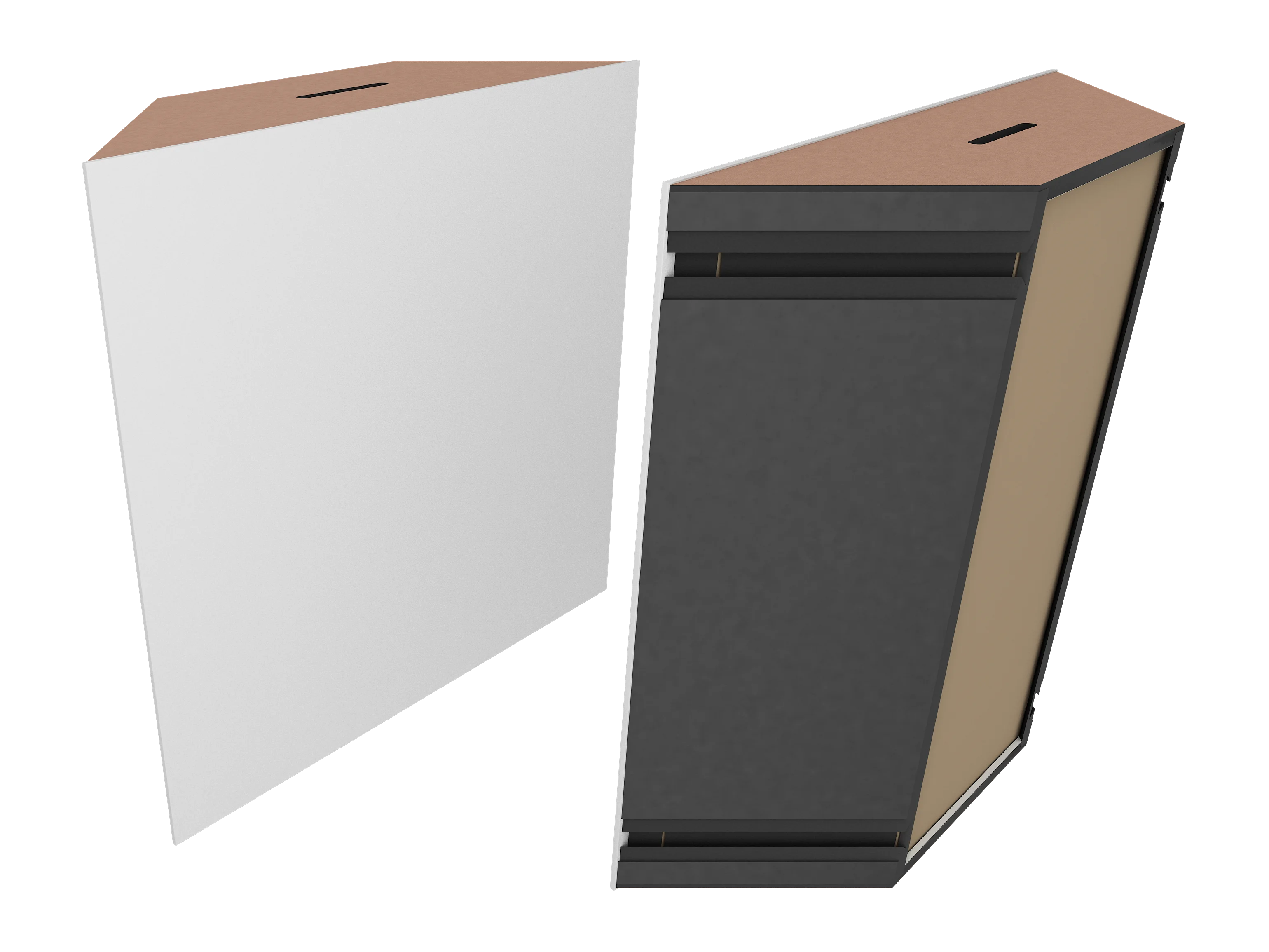 Vicoustic Super Bass Extreme Ultra VMT Bass Trap Acoustic Panel in Natural White and Metallic Copper