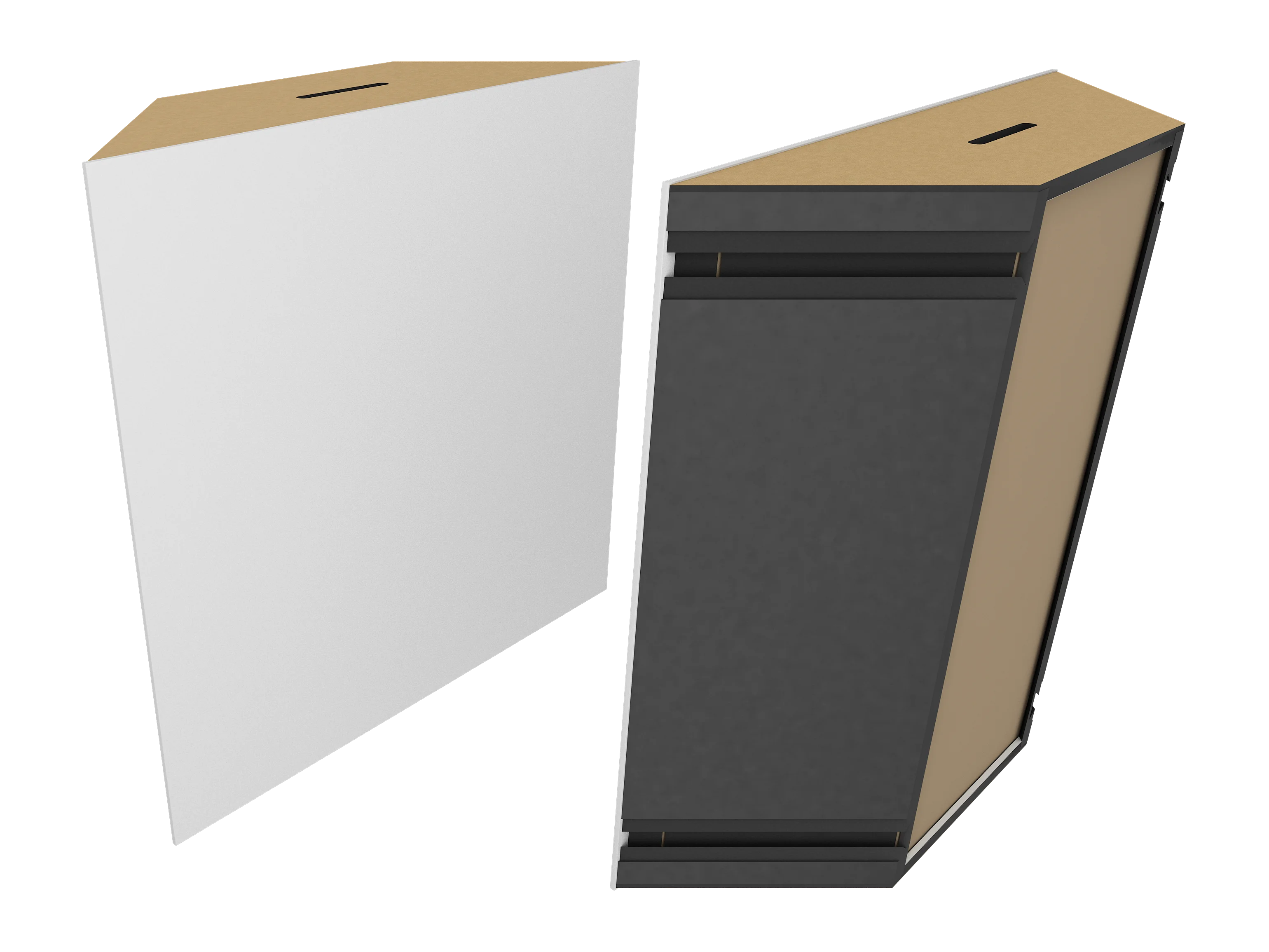 Vicoustic Super Bass Extreme Ultra VMT Bass Trap Acoustic Panel in Natural White and Metallic Gold