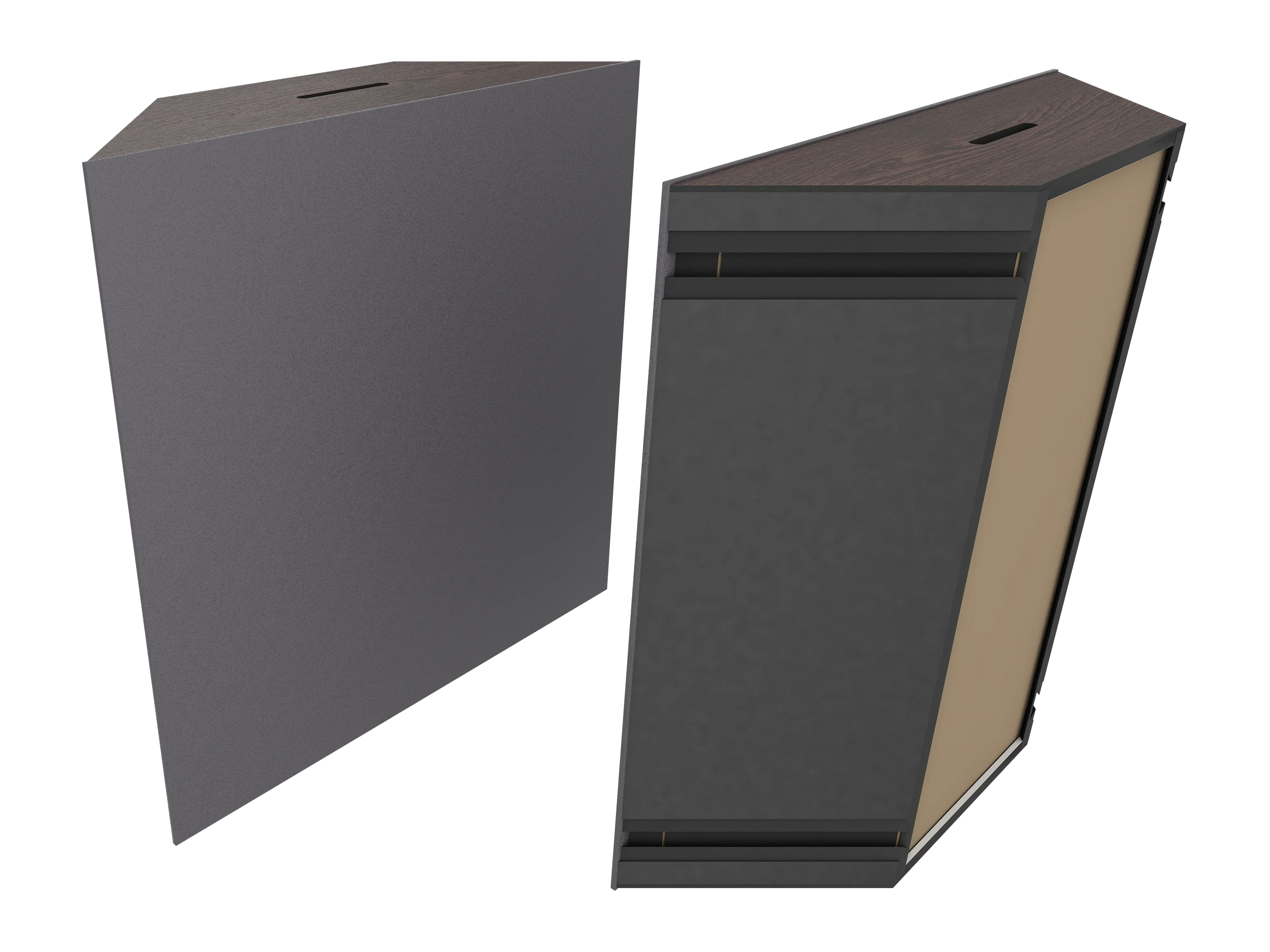 Vicoustic Super Bass Extreme Ultra VMT Bass Trap Acoustic Panel in Grey and Dark Wenge