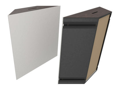 Vicoustic Super Bass Extreme Ultra VMT Bass Trap Acoustic Panel in Light Grey and Dark Wenge