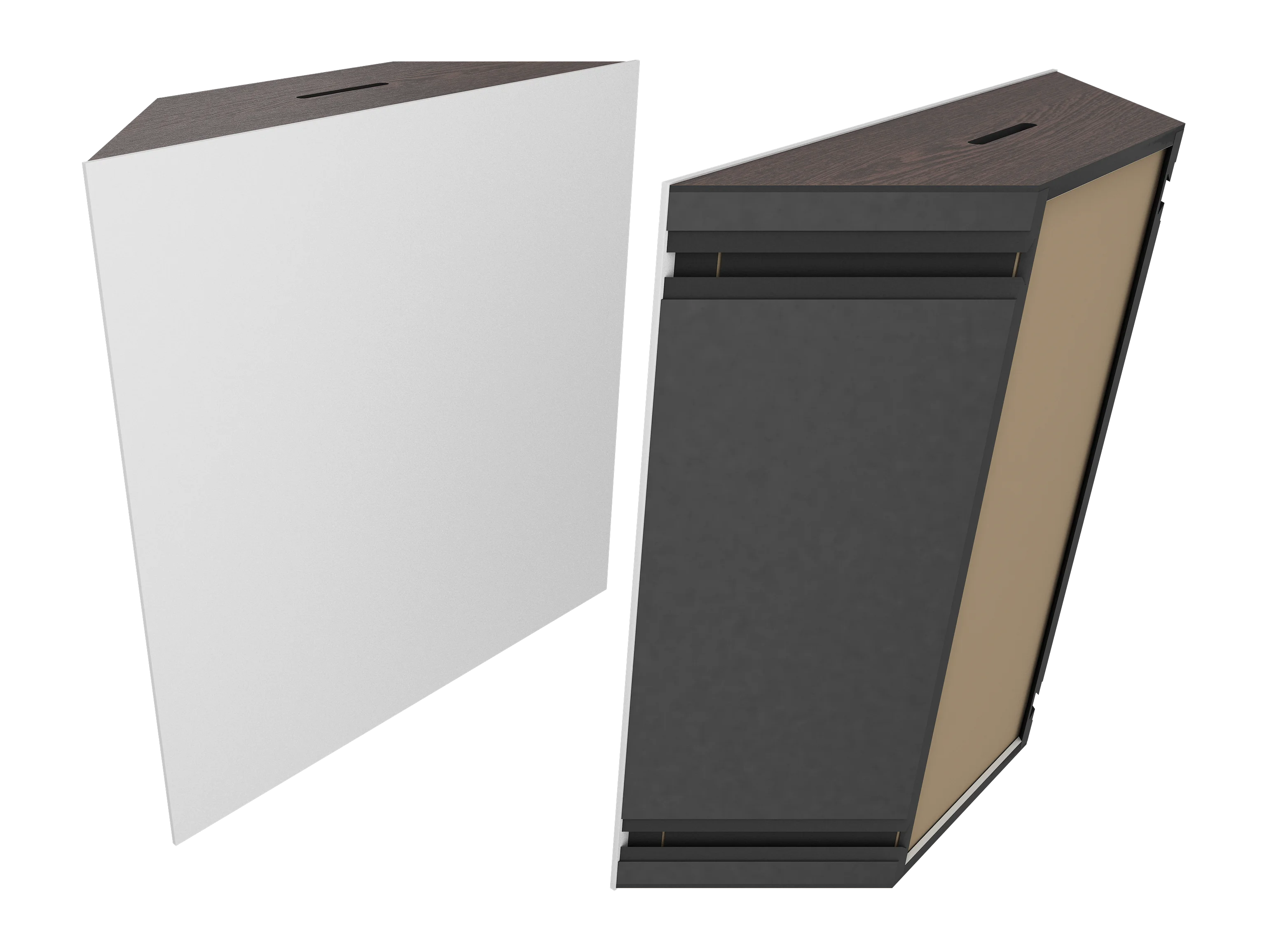 Vicoustic Super Bass Extreme Ultra VMT Bass Trap Acoustic Panel in Natural White and Dark Wenge