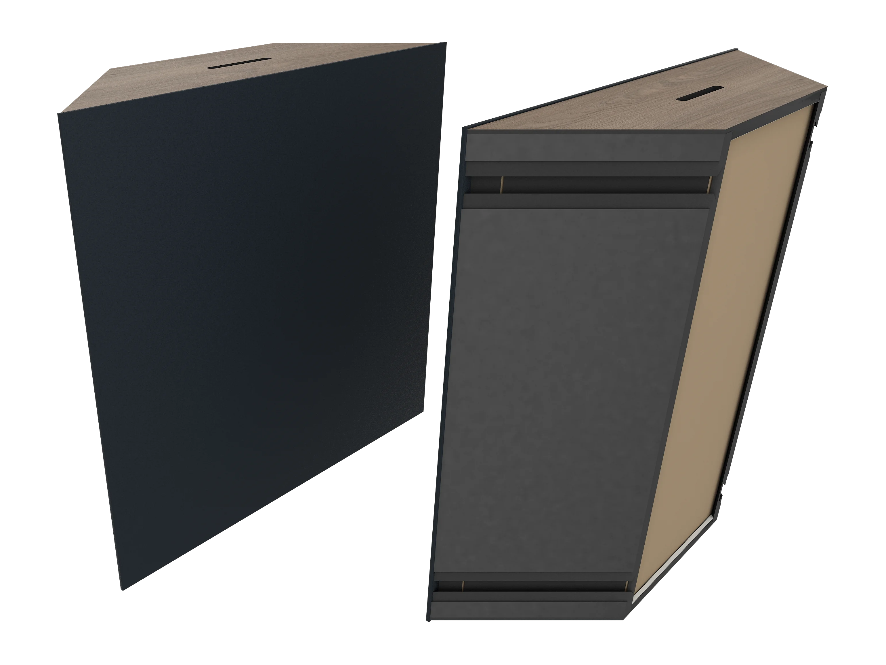 Vicoustic Super Bass Extreme Ultra VMT Bass Trap Acoustic Panel in Black and Brown Oak