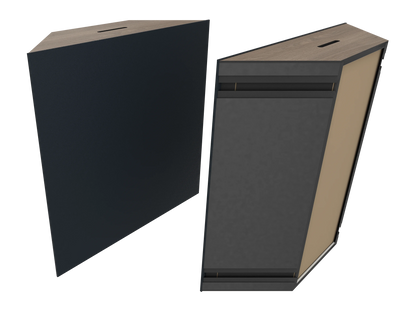 Vicoustic Super Bass Extreme Ultra VMT Bass Trap Acoustic Panel in Black and Brown Oak