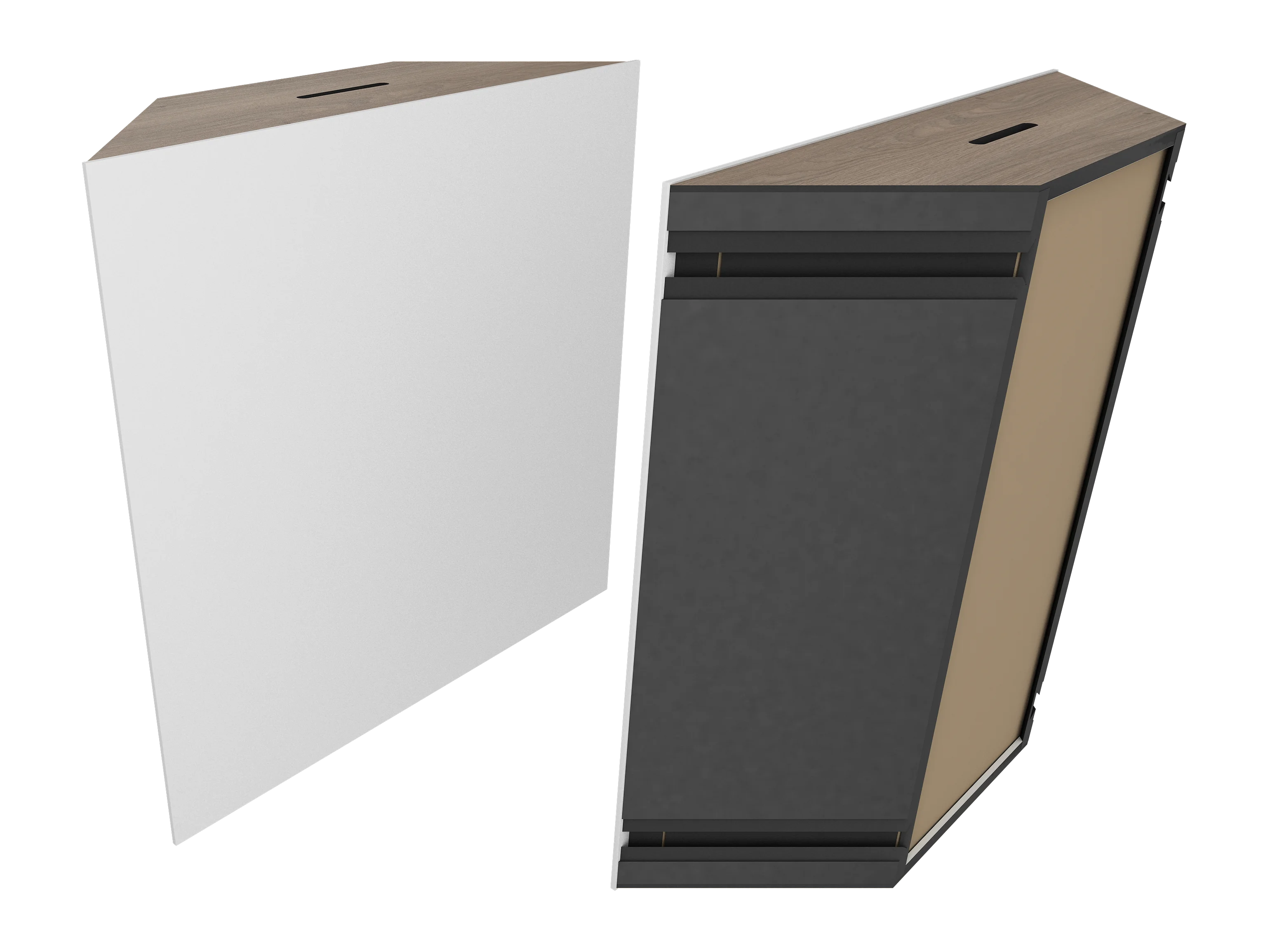 Vicoustic Super Bass Extreme Ultra VMT Bass Trap Acoustic Panel in Natural White and Brown Oak