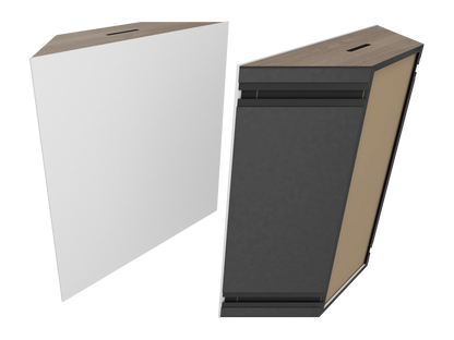 Vicoustic Super Bass Extreme Ultra VMT Bass Trap Acoustic Panel in Natural White and Brown Oak