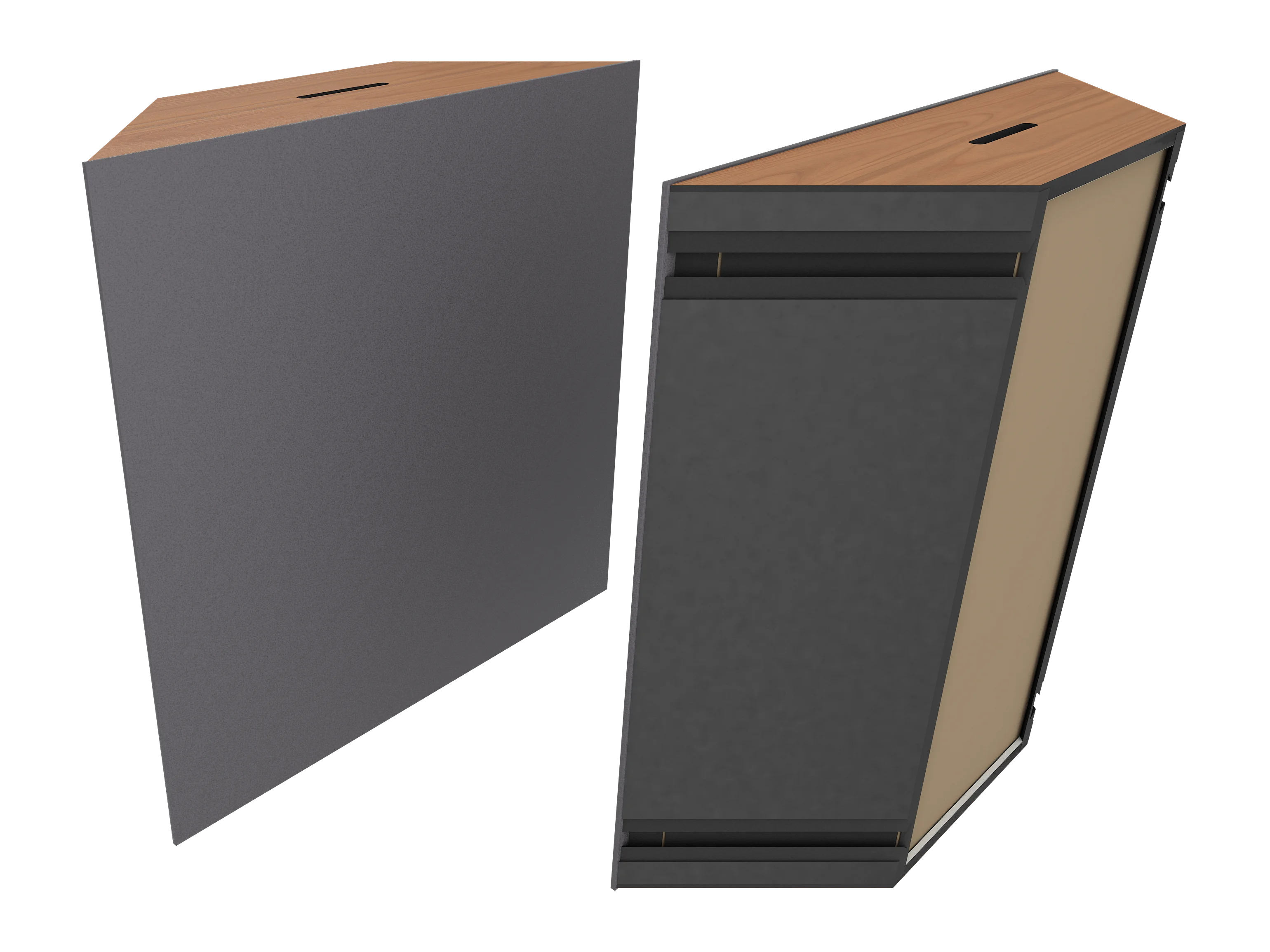 Vicoustic Super Bass Extreme Ultra VMT Bass Trap Acoustic Panel in Grey and Locarno Cherry