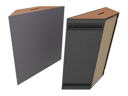 Vicoustic Super Bass Extreme Ultra VMT Bass Trap Acoustic Panel in Grey and Locarno Cherry