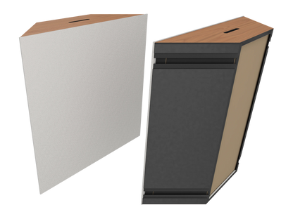 Vicoustic Super Bass Extreme Ultra VMT Bass Trap Acoustic Panel in Light Grey and Locarno Cherry