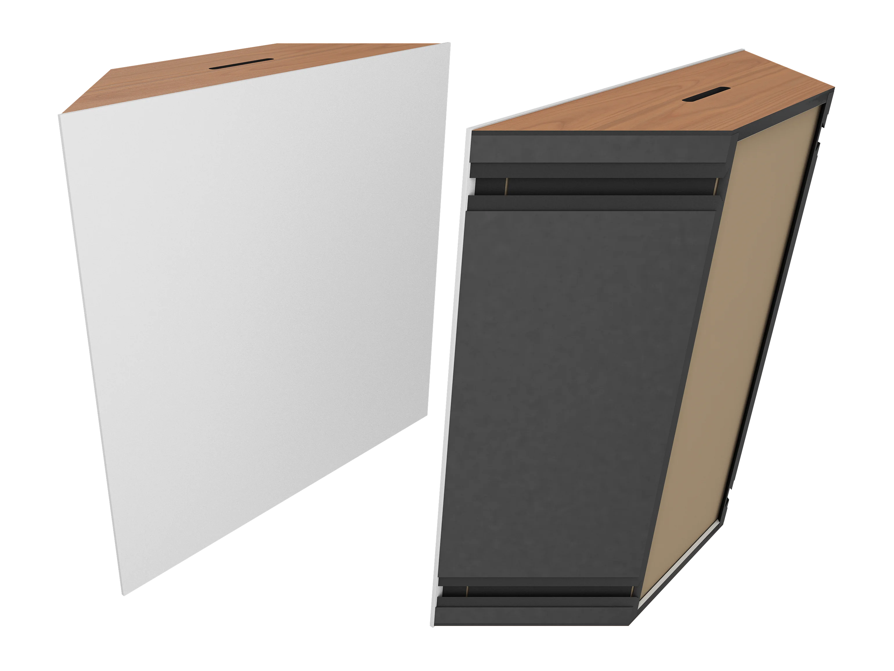 Vicoustic Super Bass Extreme Ultra VMT Bass Trap Acoustic Panel in Natural White and Locarno Cherry