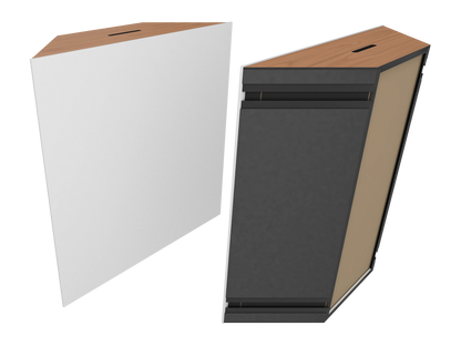 Vicoustic Super Bass Extreme Ultra VMT Bass Trap Acoustic Panel in Natural White and Locarno Cherry