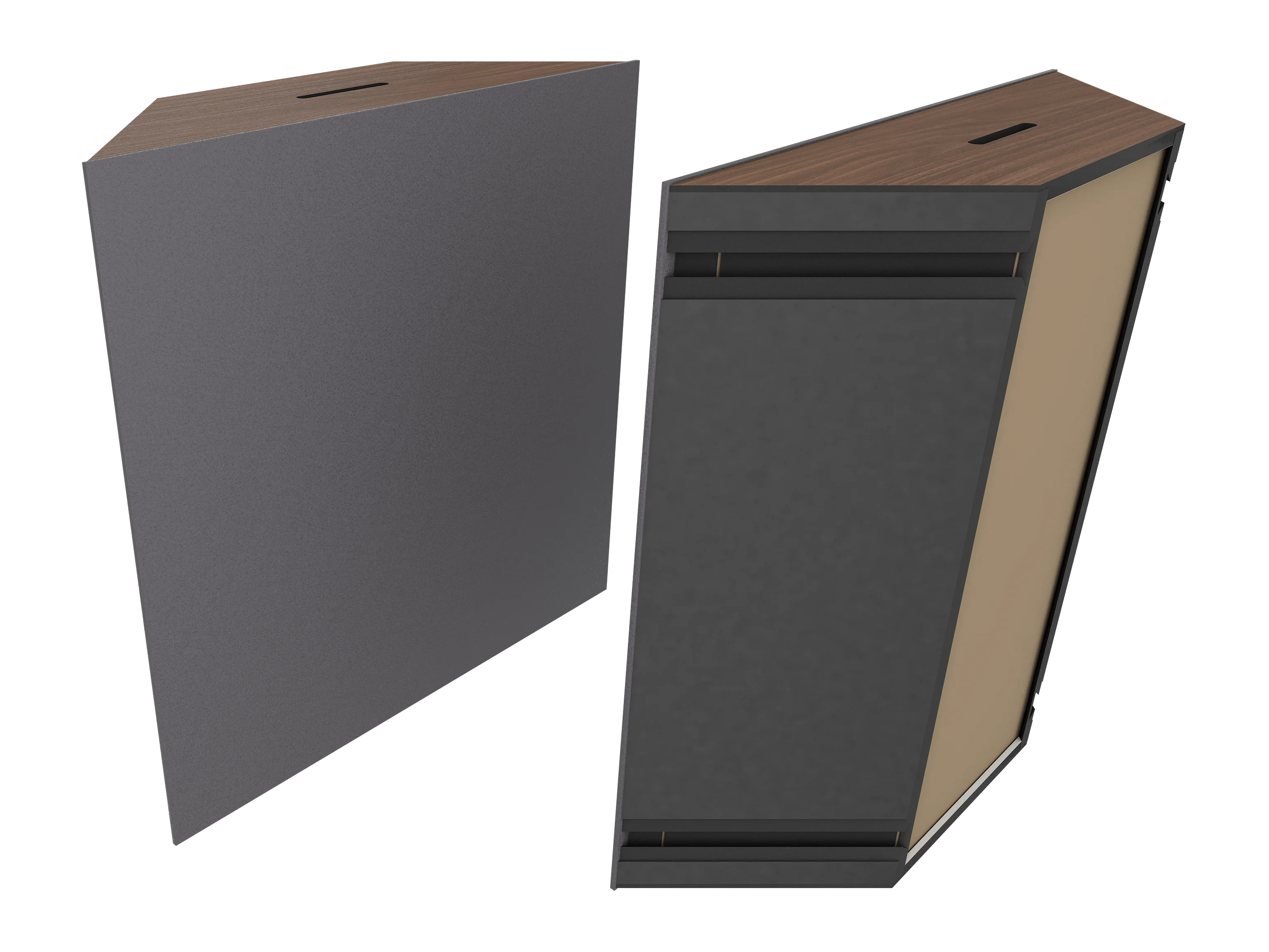 Vicoustic Super Bass Extreme Ultra VMT Bass Trap Acoustic Panel in Grey and Dark Walnut