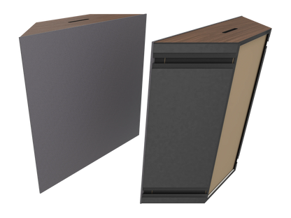 Vicoustic Super Bass Extreme Ultra VMT Bass Trap Acoustic Panel in Grey and Dark Walnut