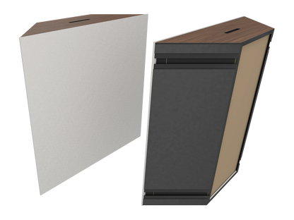 Vicoustic Super Bass Extreme Ultra VMT Bass Trap Acoustic Panel in Light Grey and Dark Walnut