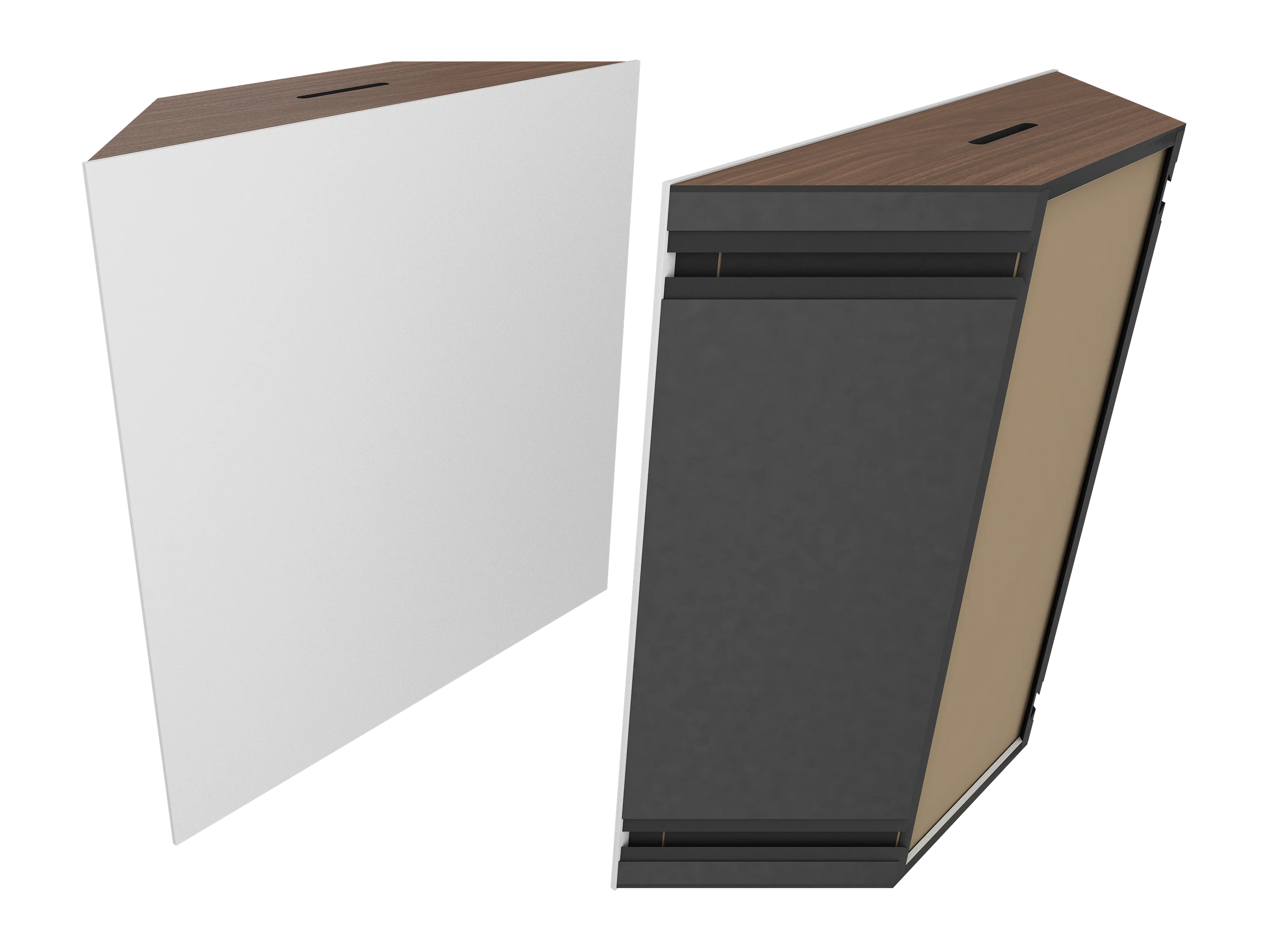 Vicoustic Super Bass Extreme Ultra VMT Bass Trap Acoustic Panel in Natural White and Dark Walnut