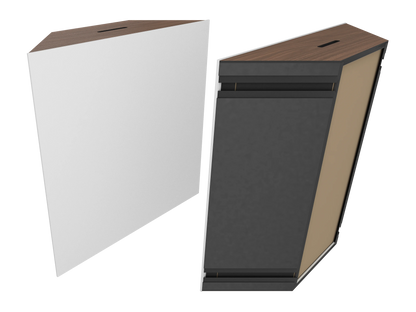 Vicoustic Super Bass Extreme Ultra VMT Bass Trap Acoustic Panel in Natural White and Dark Walnut