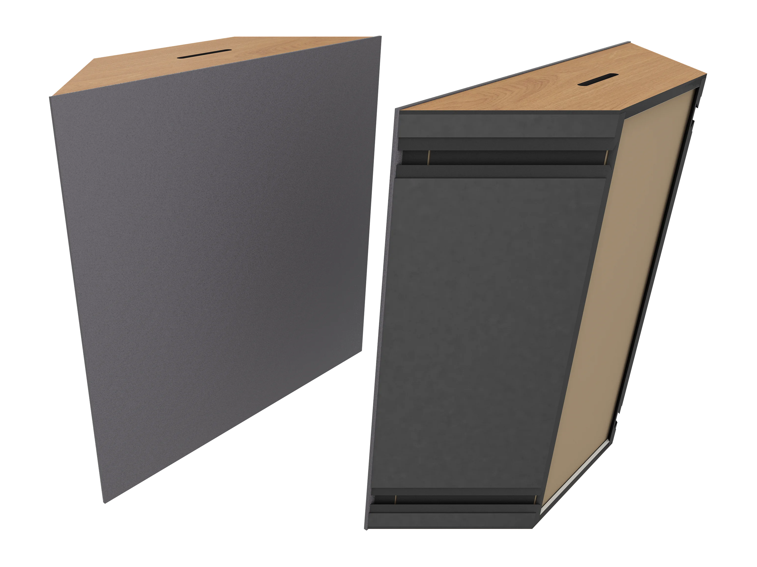 Vicoustic Super Bass Extreme Ultra VMT Bass Trap Acoustic Panel in Grey and Natural Oak