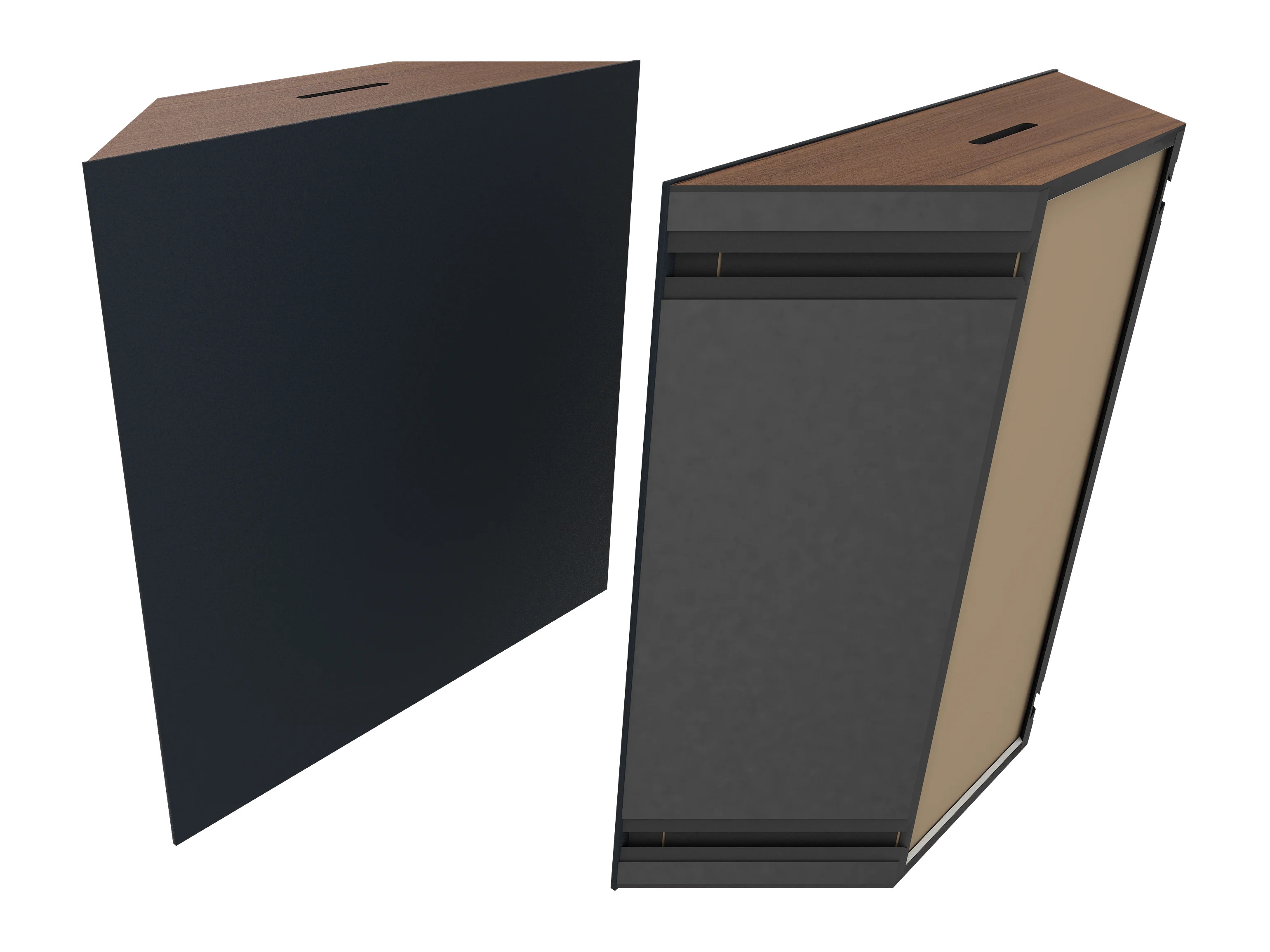 Vicoustic Super Bass Extreme Ultra VMT Bass Trap Acoustic Panel in Black and Natural Walnut