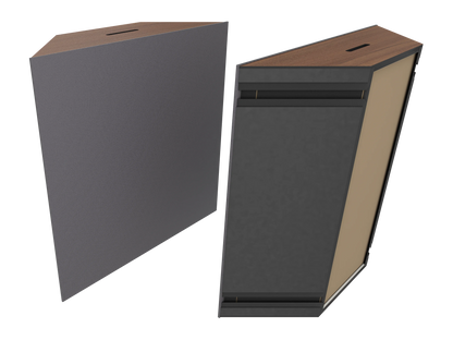 Vicoustic Super Bass Extreme Ultra VMT Bass Trap Acoustic Panel in Grey and Natural Walnut