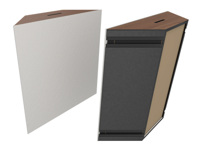 Vicoustic Super Bass Extreme Ultra VMT Bass Trap Acoustic Panel in Light Grey and Natural Walnut