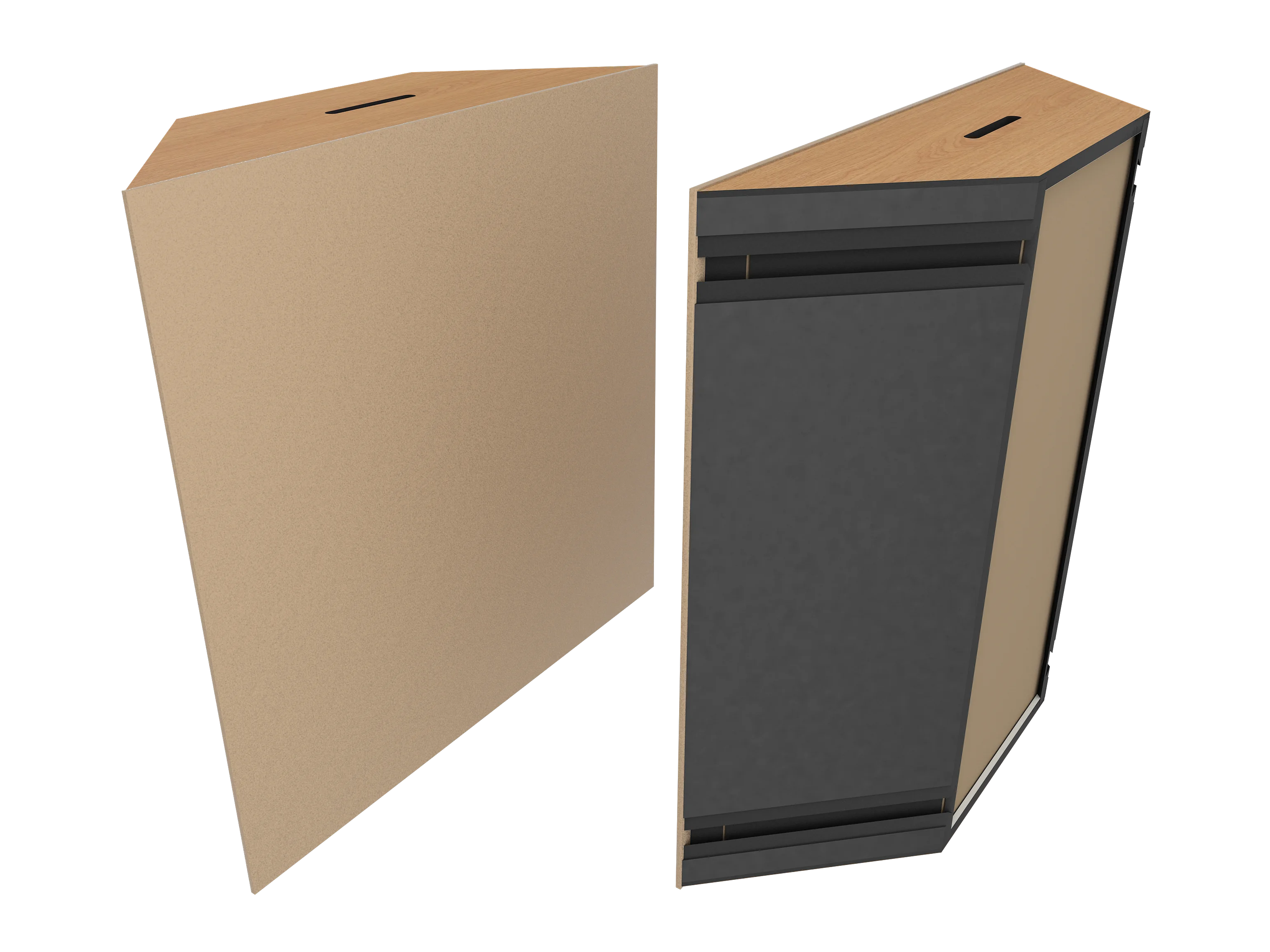 Vicoustic Super Bass Extreme Ultra VMT Bass Trap Acoustic Panel in Beige and Natural Oak