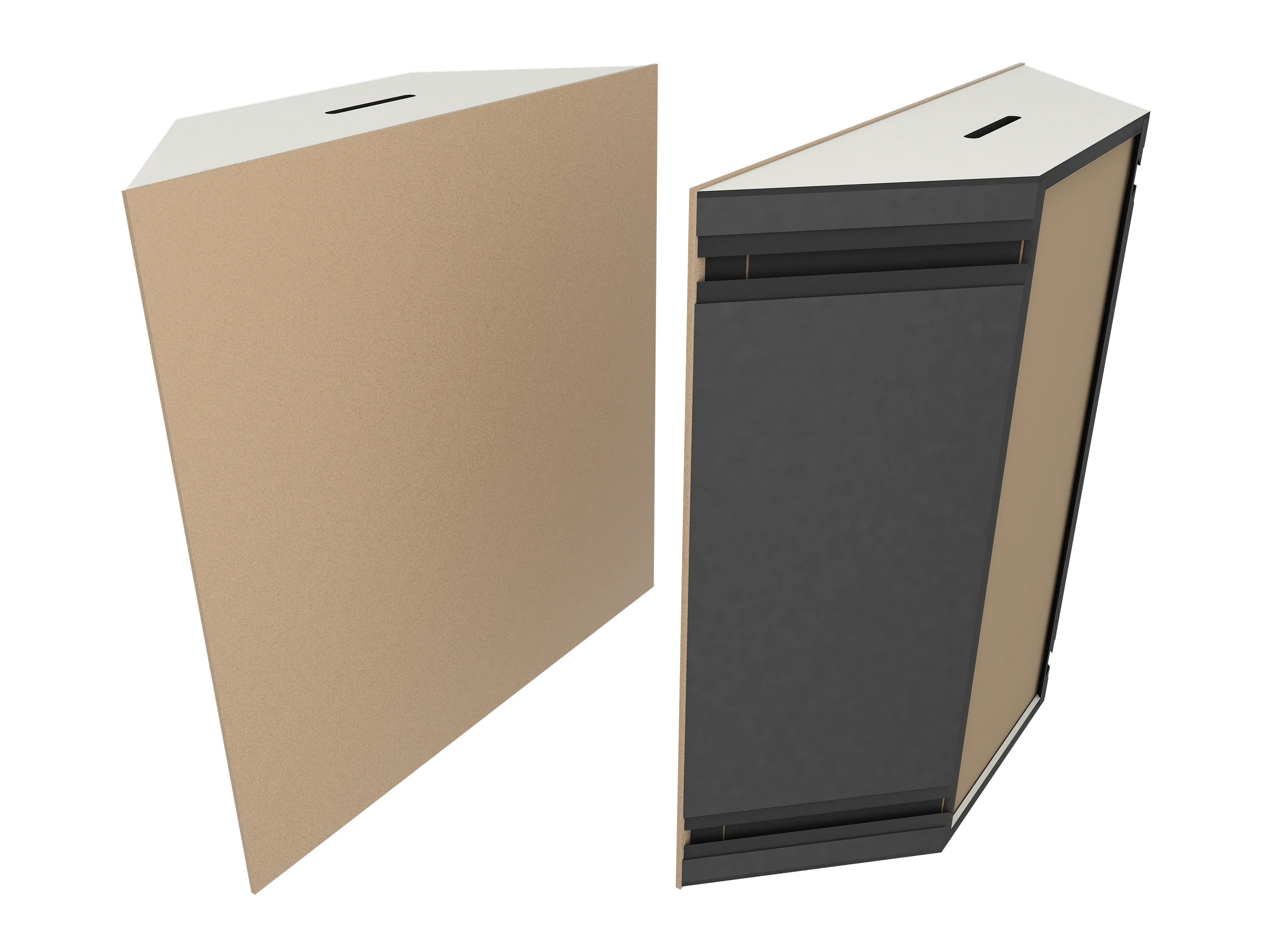 Vicoustic Super Bass Extreme Ultra VMT Bass Trap Acoustic Panel in Beige and White Matte