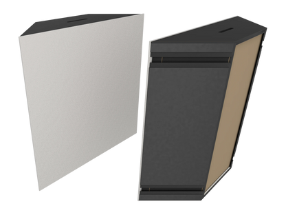 Vicoustic Super Bass Extreme Ultra VMT Bass Trap Acoustic Panel in Light Grey and Black Matte