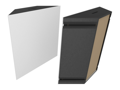 Vicoustic Super Bass Extreme Ultra VMT Bass Trap Acoustic Panel in Natural White and Black Matte