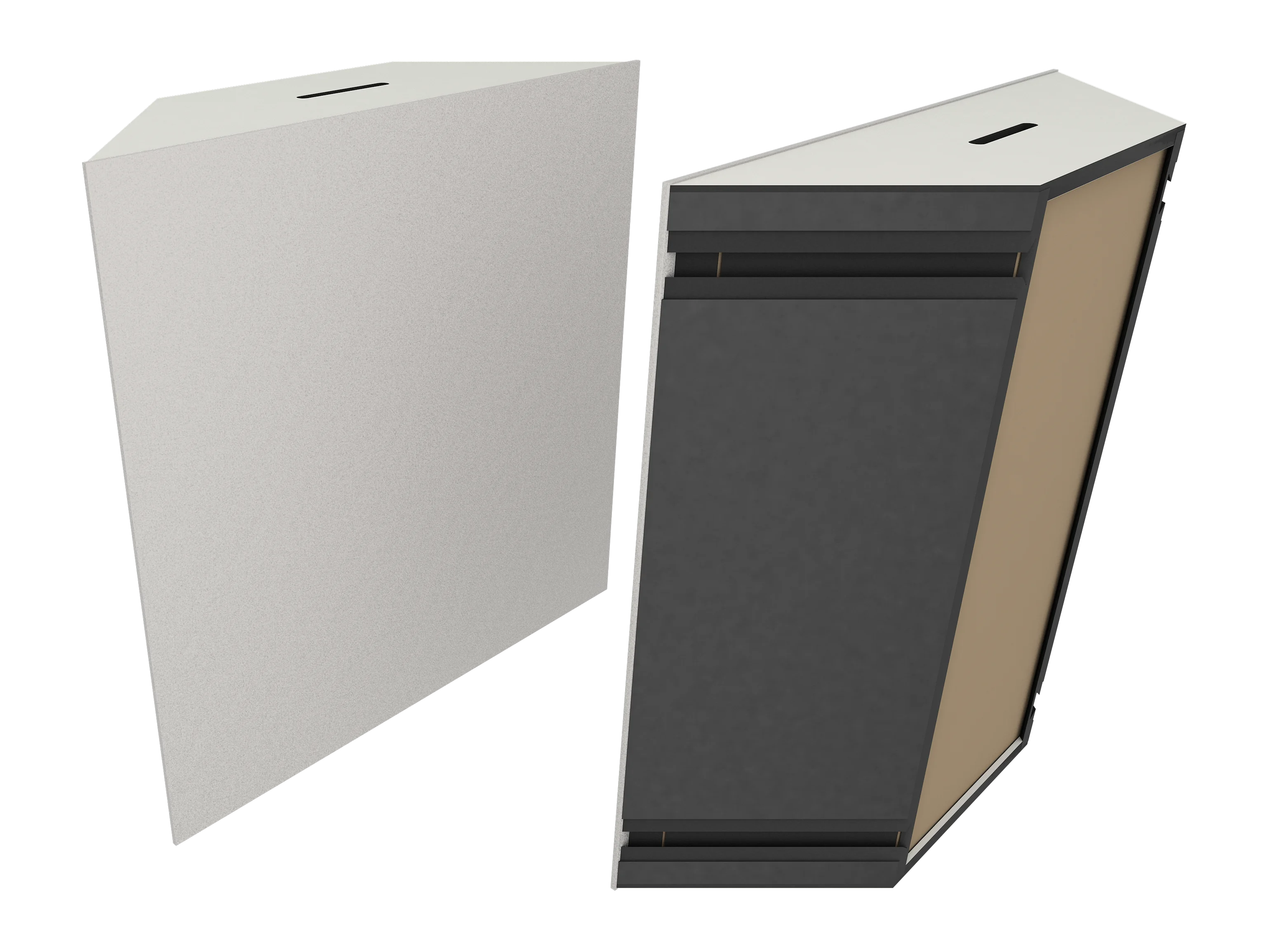 Vicoustic Super Bass Extreme Ultra VMT Bass Trap Acoustic Panel in Light Grey and White Matte