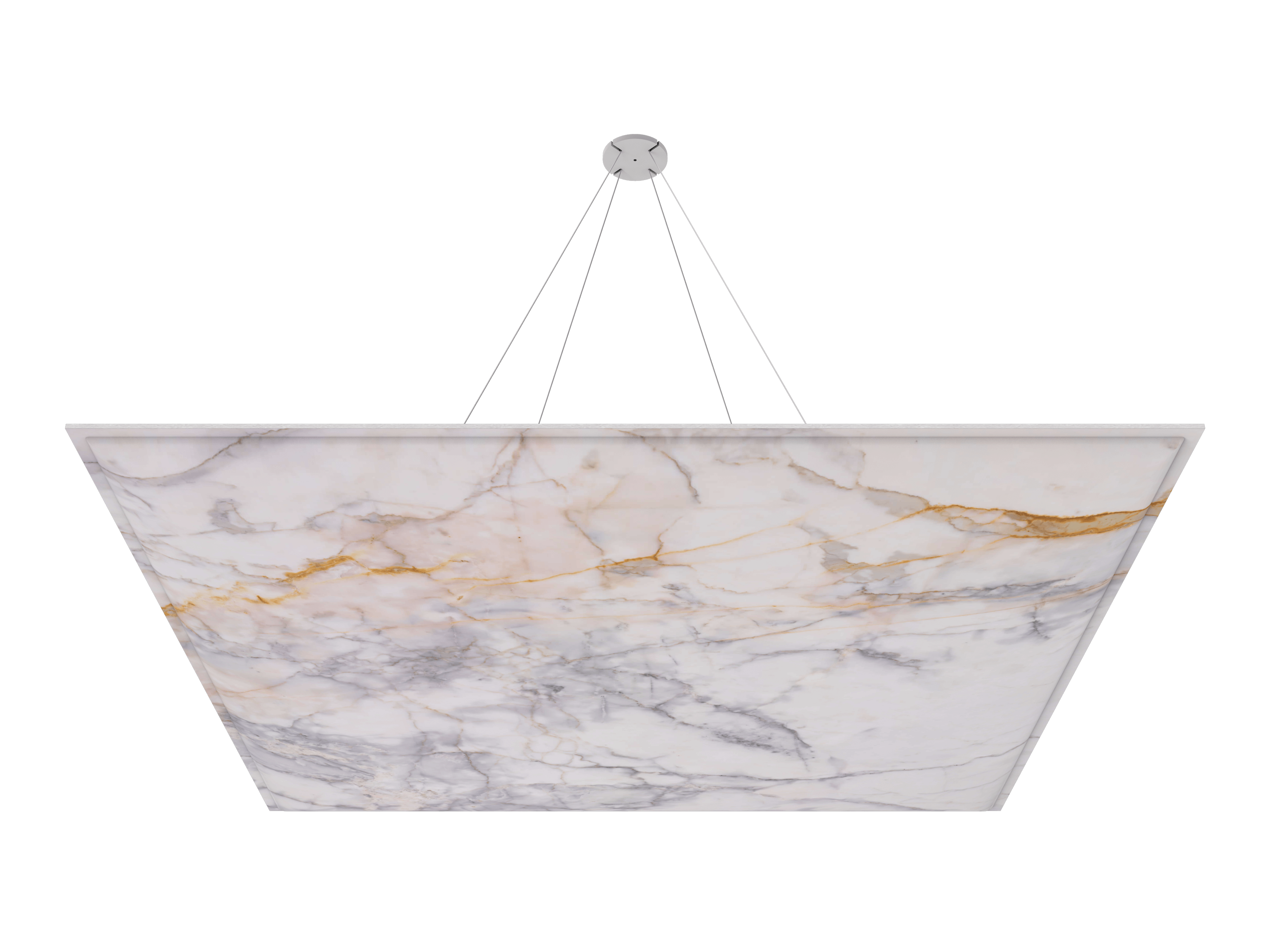 Vicoustic ViCloud VMT 3D Square Patterns Sound Absorbing Acoustic Cloud in Calacatta Carrara