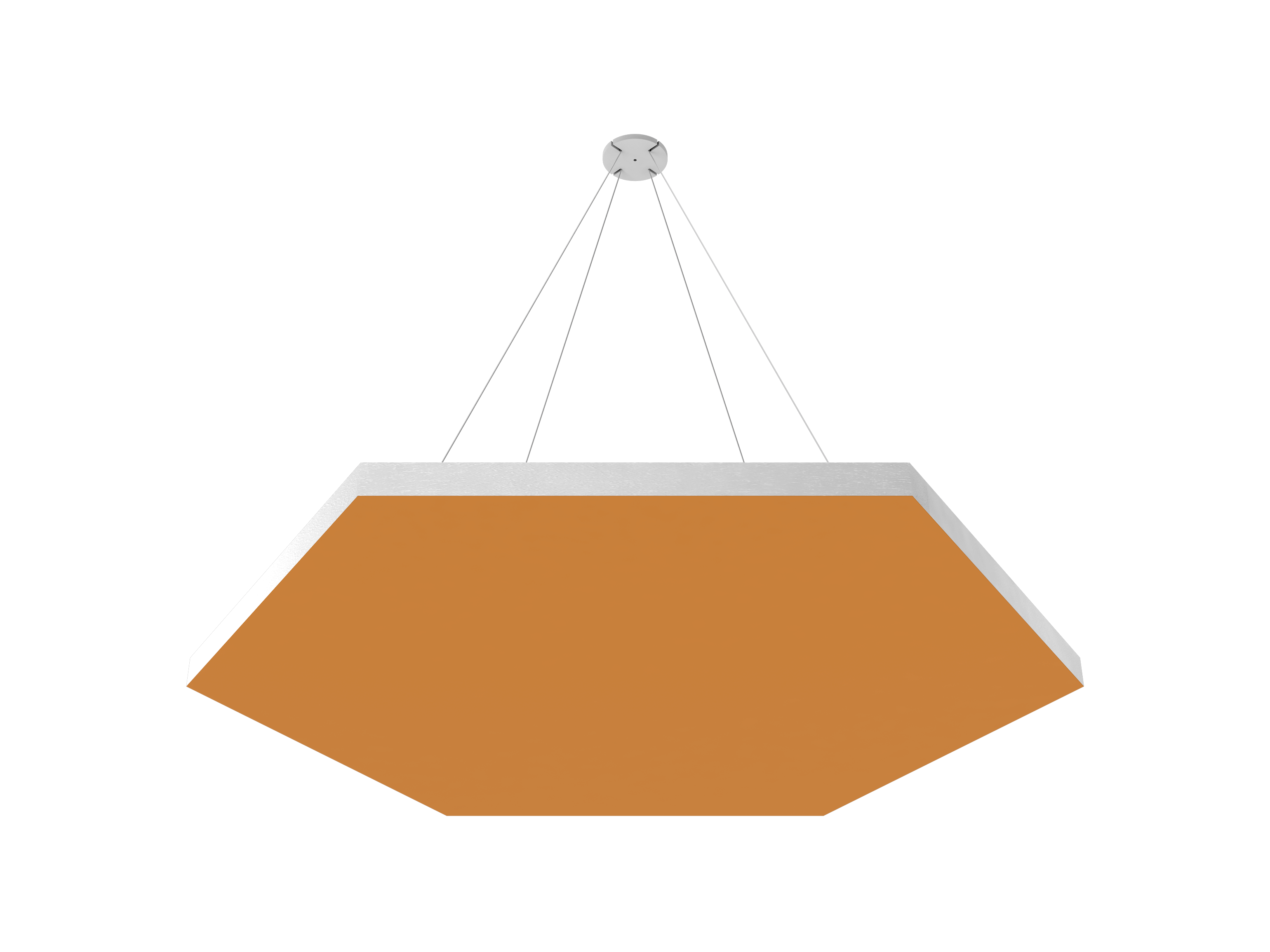 Vicoustic ViCloud VMT Flat Hexagon Colors Sound Absorbing Acoustic Cloud in Pumpkin Orange