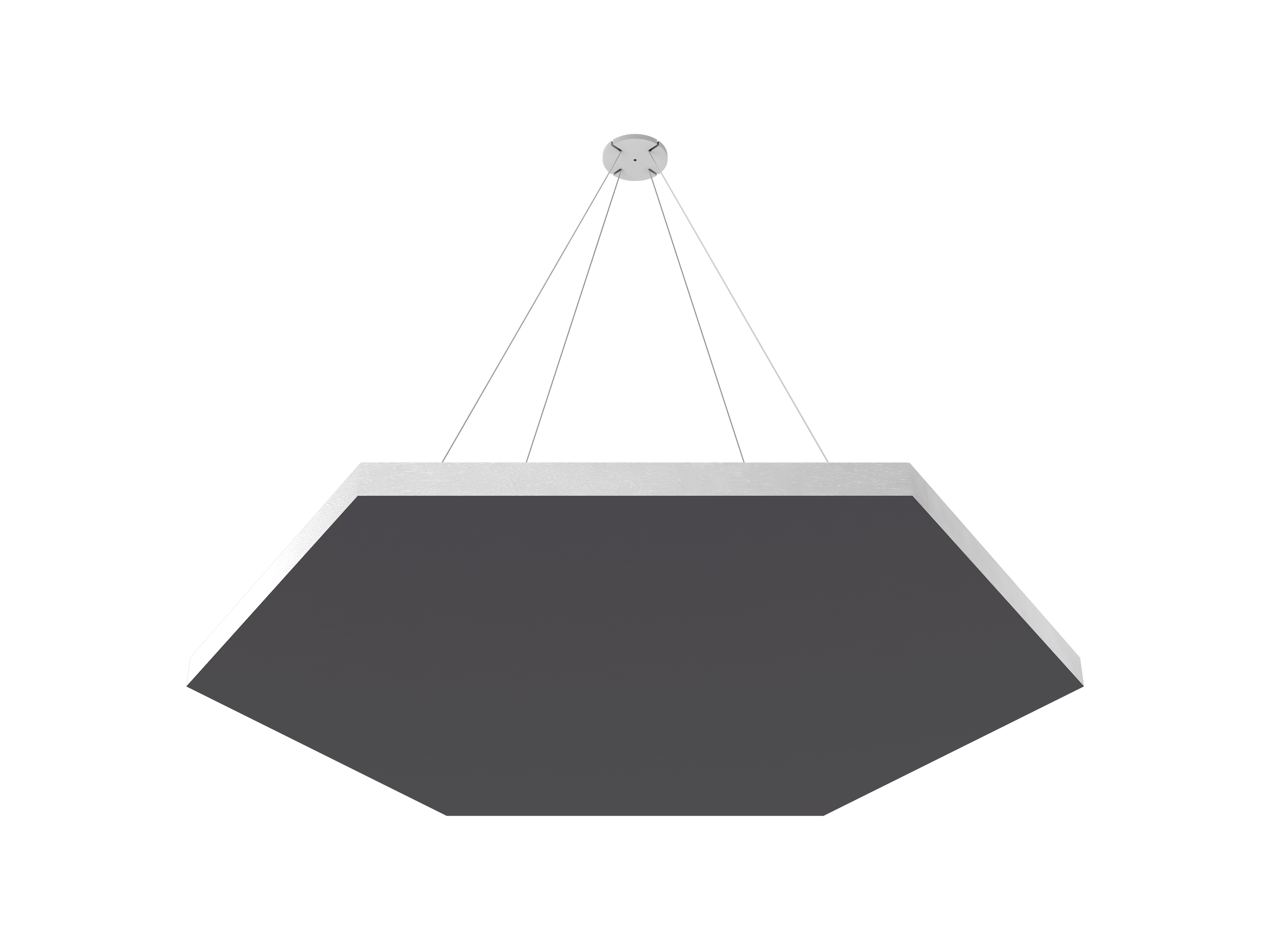 Vicoustic ViCloud VMT Flat Hexagon Colors Sound Absorbing Acoustic Cloud in Grey