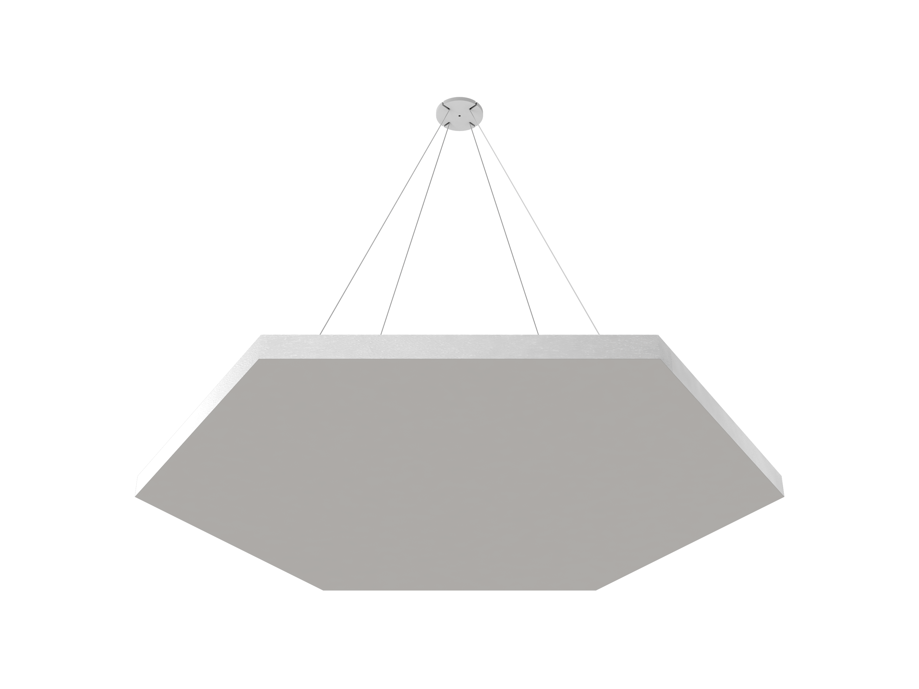 Vicoustic ViCloud VMT Flat Hexagon Colors Sound Absorbing Acoustic Cloud in Light Grey