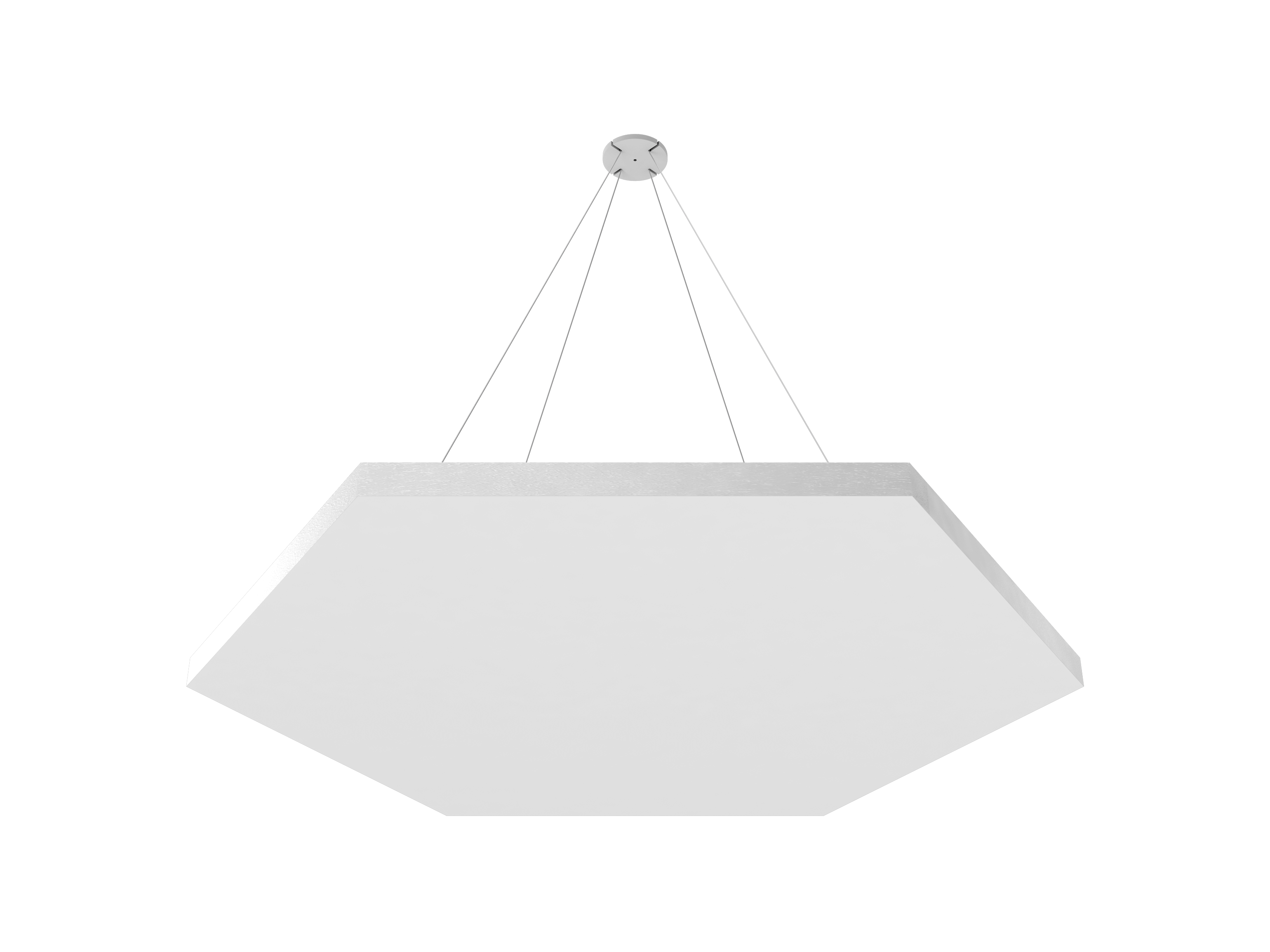 Vicoustic ViCloud VMT Flat Hexagon Colors Sound Absorbing Acoustic Cloud in Natural White