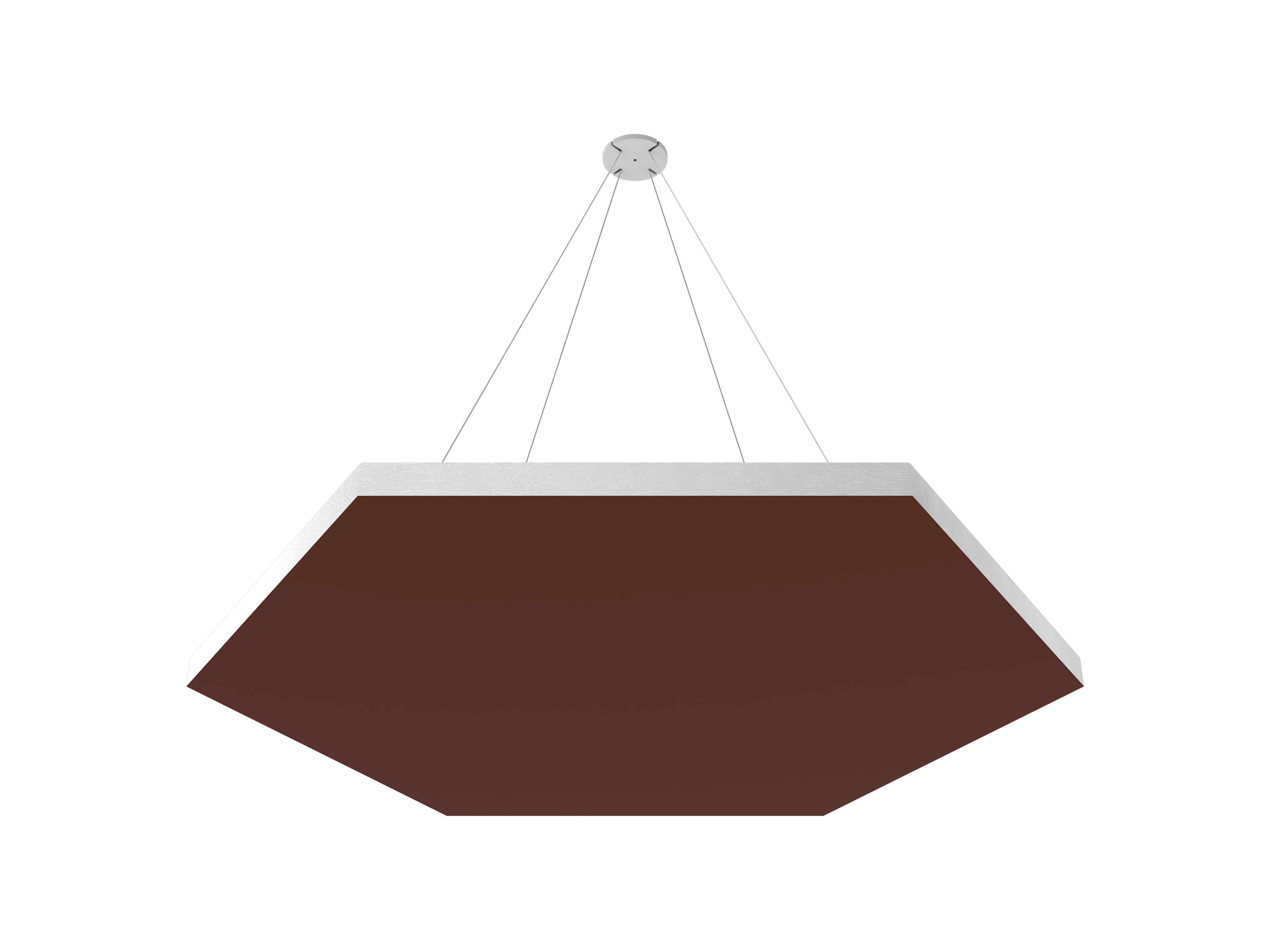 Vicoustic ViCloud VMT Flat Hexagon Colors Sound Absorbing Acoustic Cloud in Brown